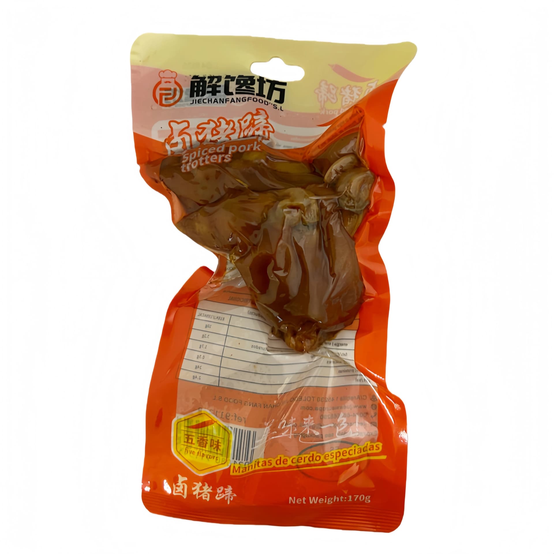 Marinerade Grisfötter Med Femkrydda Mix Smak 170 g Jie Chan Fang Food Spanien