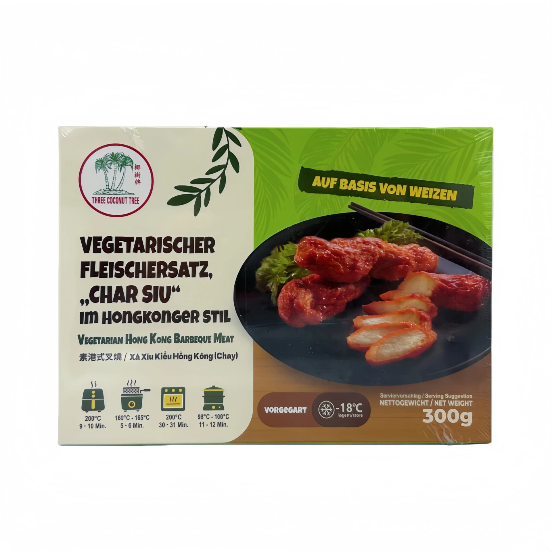 Vegetariska Hong Kong Style Char Siu BBQ Fryst 300g TCT Malaysia