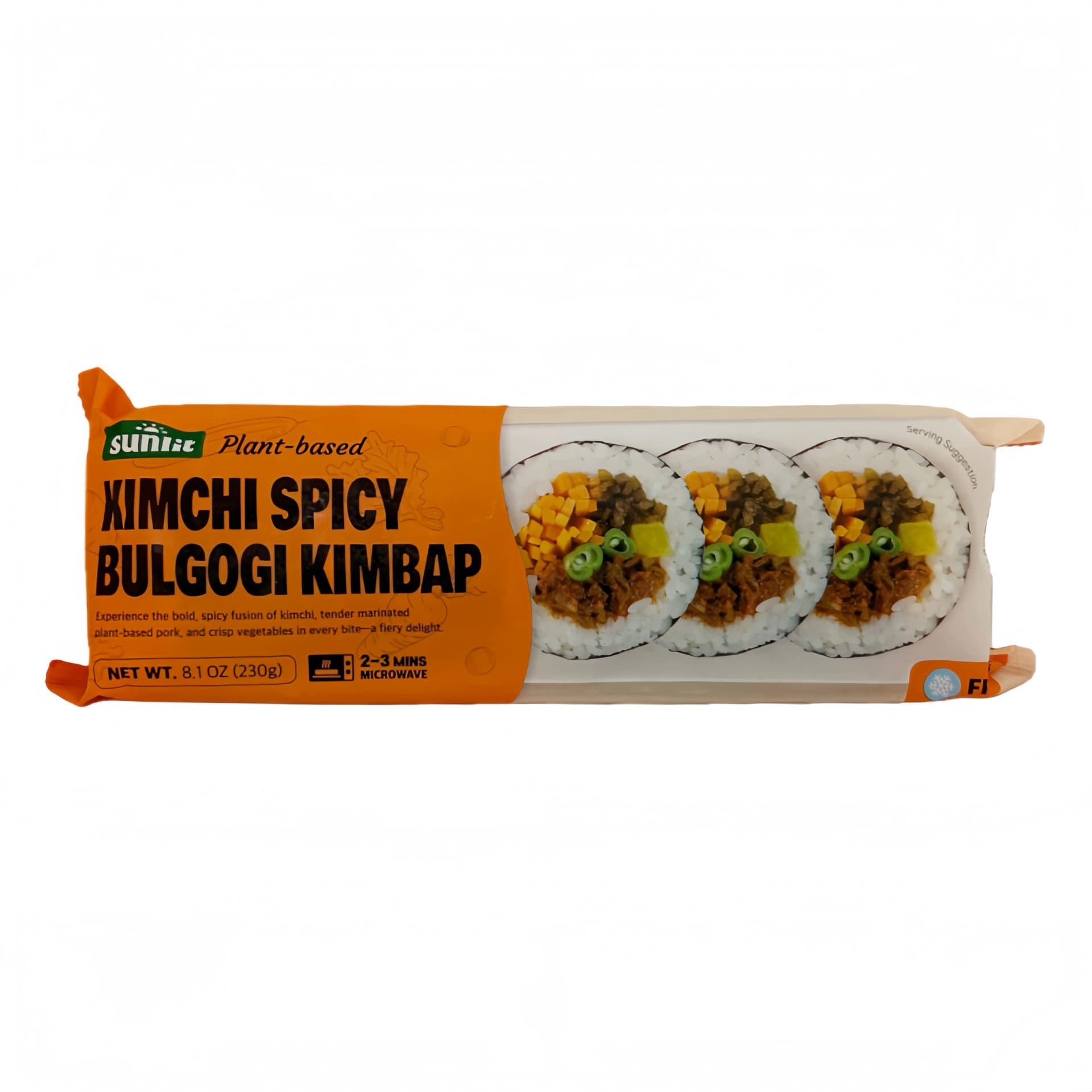 Kimbap Med kimchi/Stark Bulgogi Smak Frysta 230g Sunlit Korea
