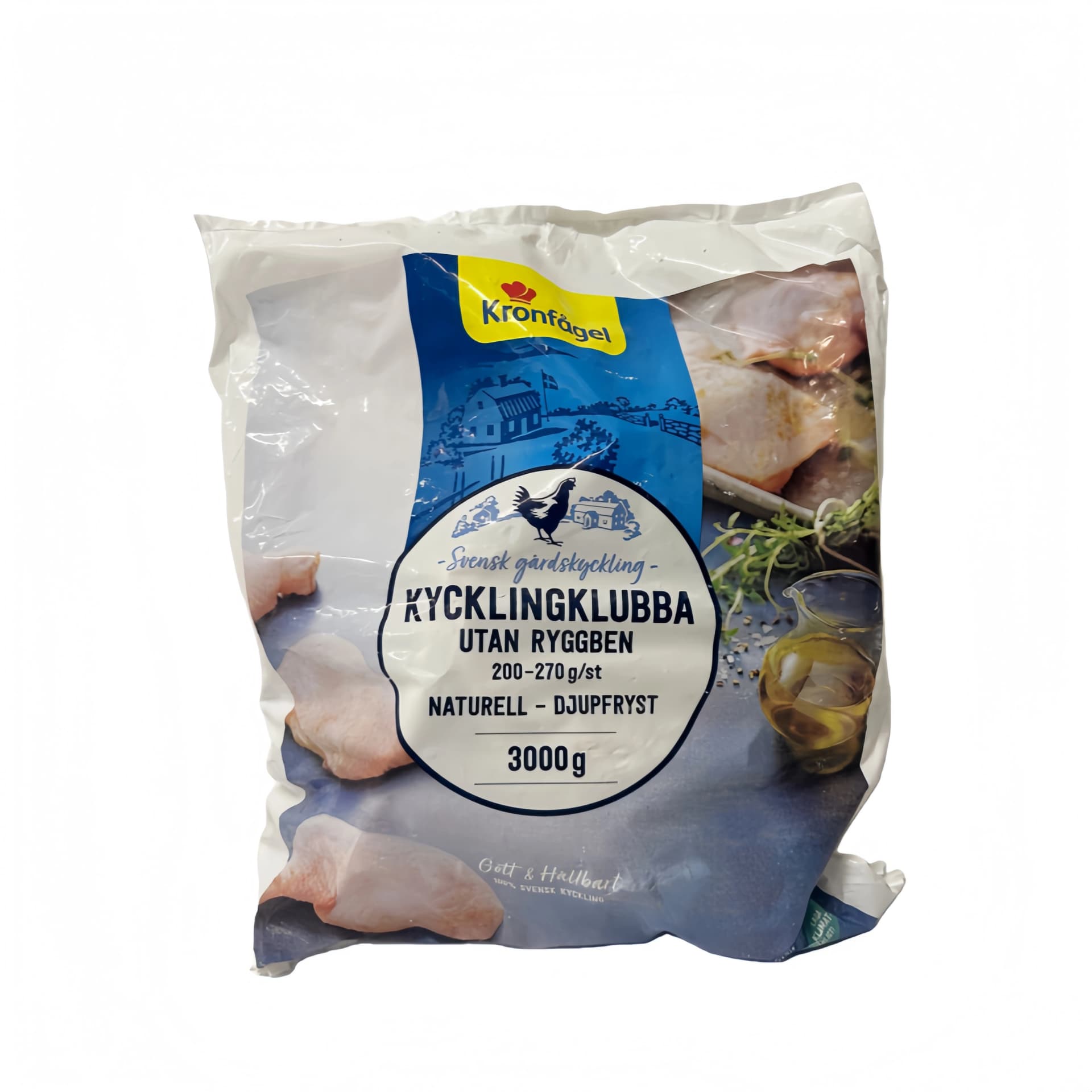 Kycklingklubba Utan Ryggben Fryst 200-270g/st 3kg Kronfågel Sverige