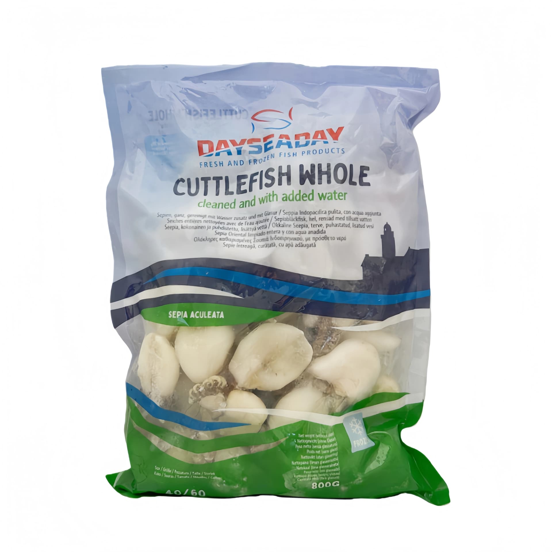 Bläckfisk Sepia Hel 40/60 Fryst Netto:800g Dayseday Nederländerna