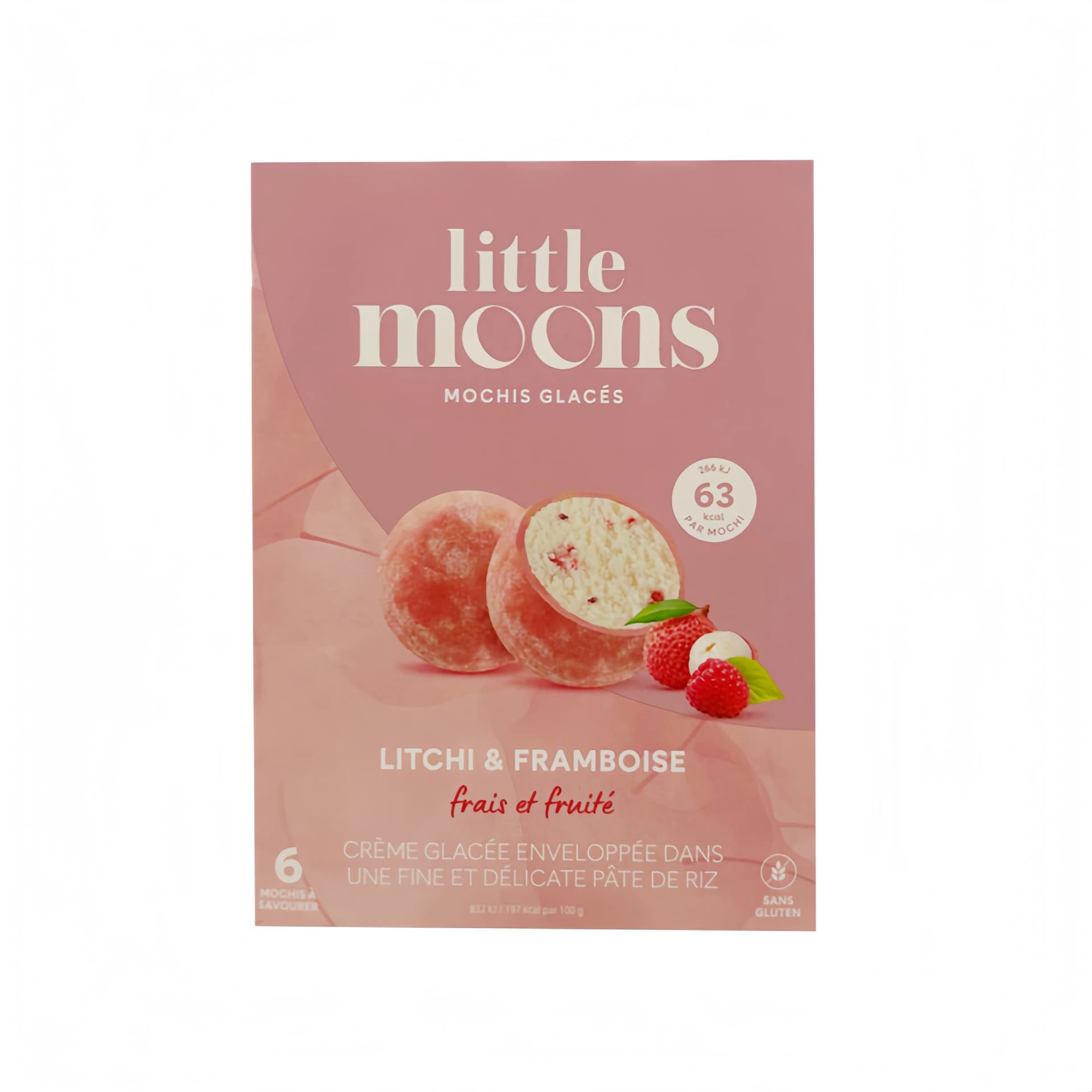 Mochiglass Lychee/Hallon Smak Fryst 192g Little Moons Storbritannien