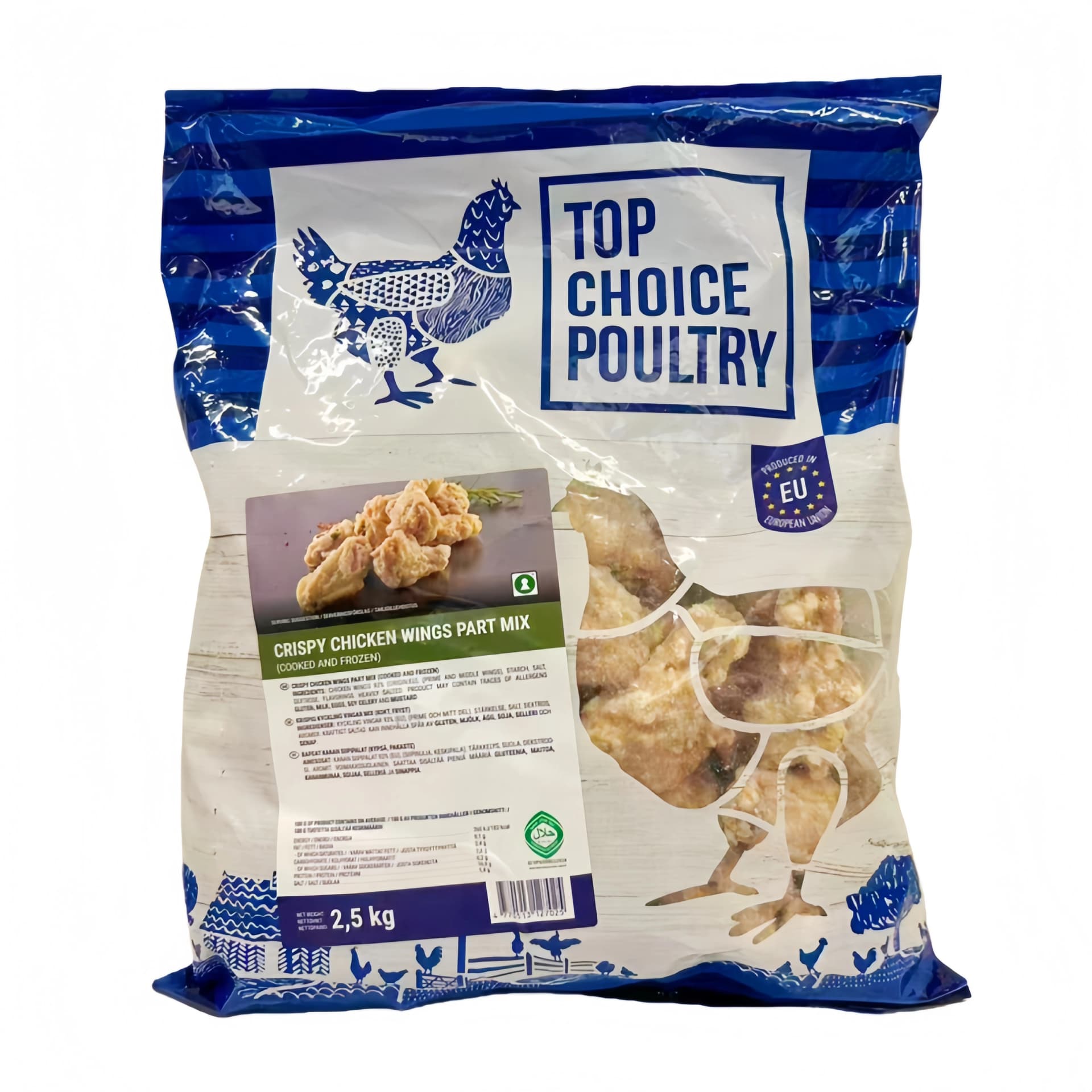 Krispiga Kycklingvingar IQF 2,5kg/påse Top Choice Poultry EU
