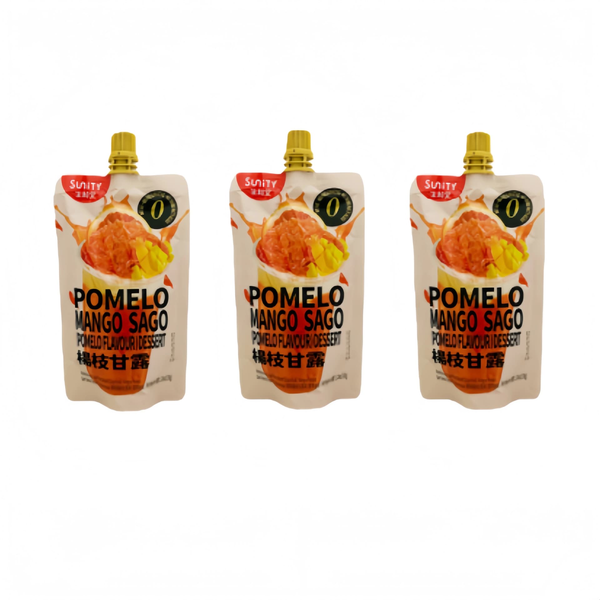 Gelé Med Mango/Sago/Pomelon - Pomelo Smak 150gx3 Sheng He Tang Kina