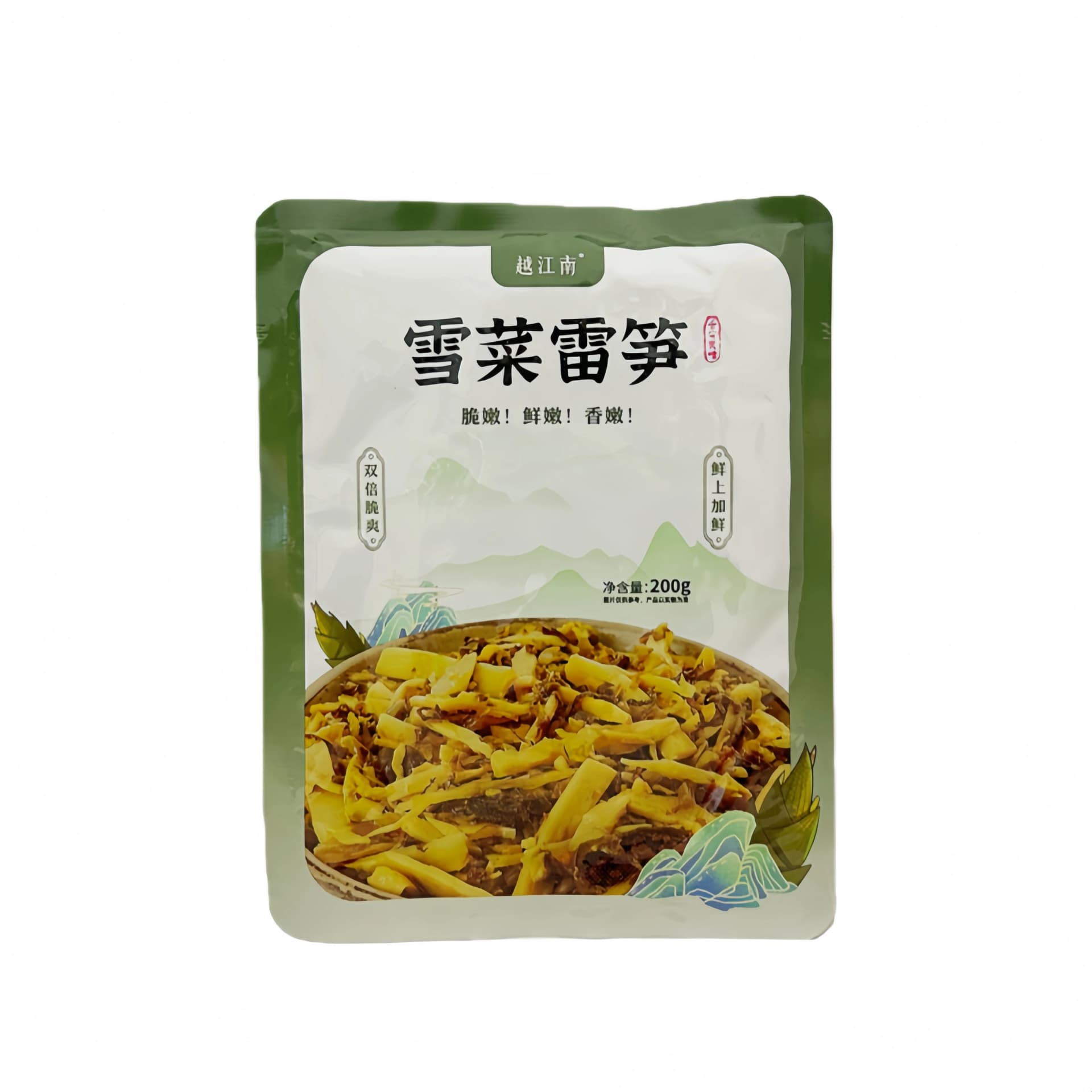 Inlagd Senap Med Bambuskott 200g Yue Jiang Nan Kina