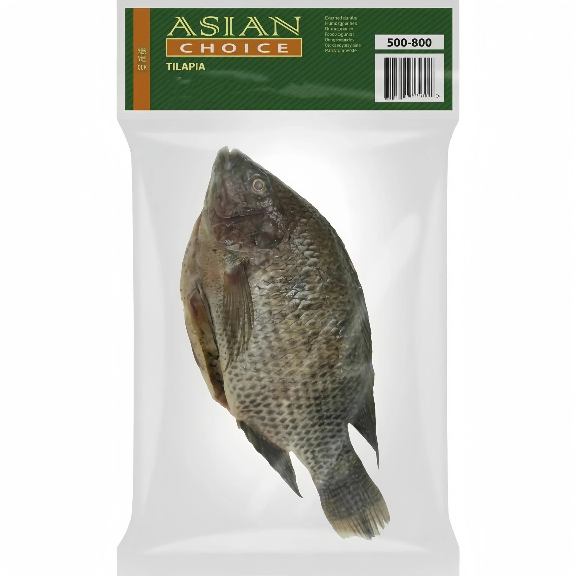 Nil Tilapia Fisk Fryst 500g-800g/st Asian Choice  Kina