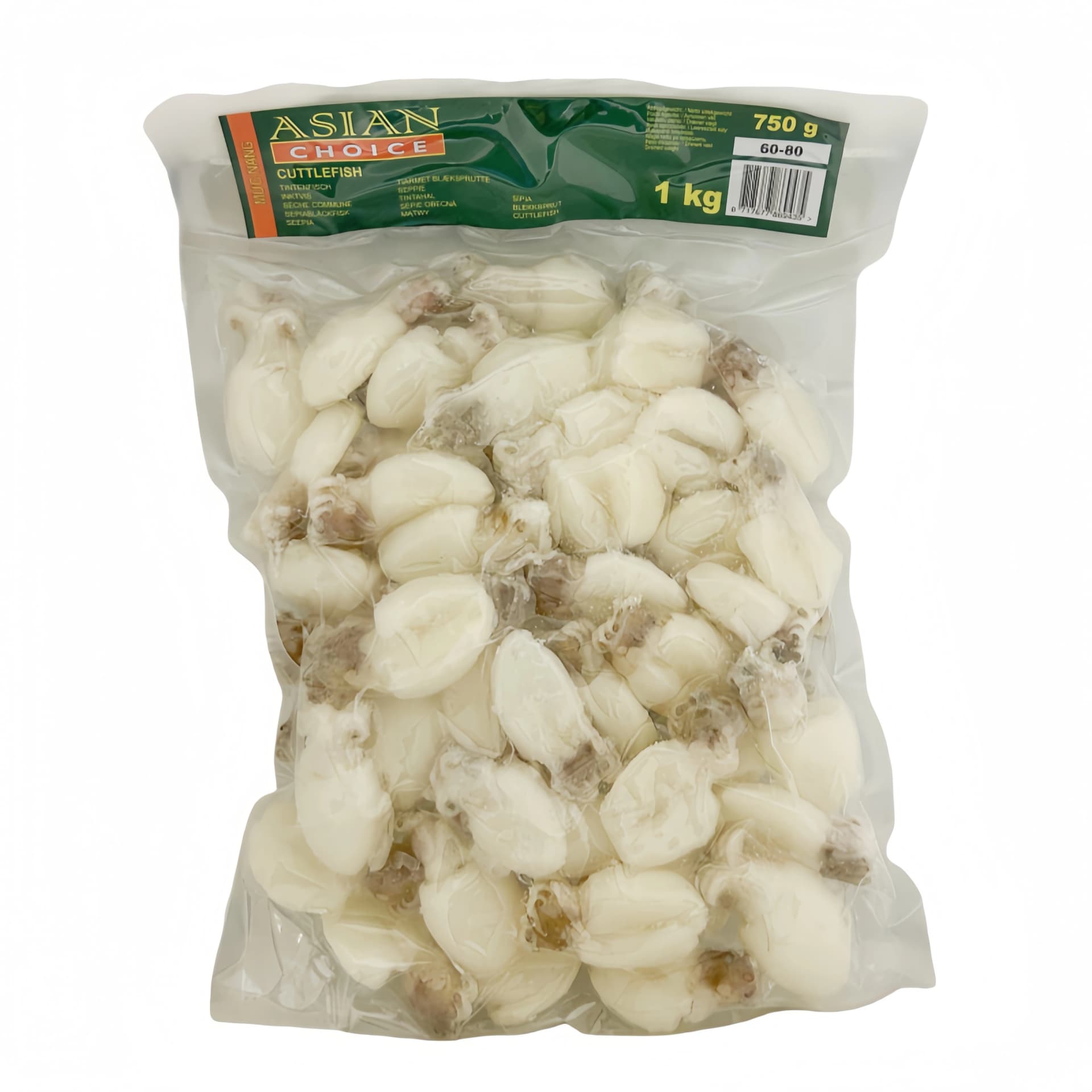 Bläckfisk Sepia Hel 60/80 Fryst 1kg Asian Choice Vietnam