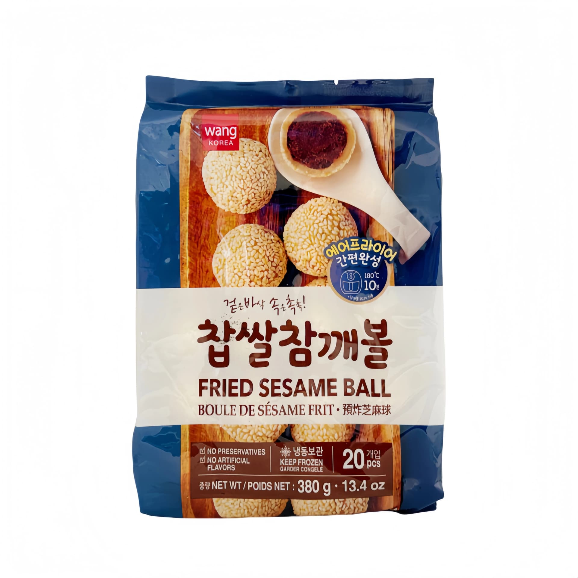 Sesamboll Med Rödbönspasta Fyllning Fryst 380g Wang Korea
