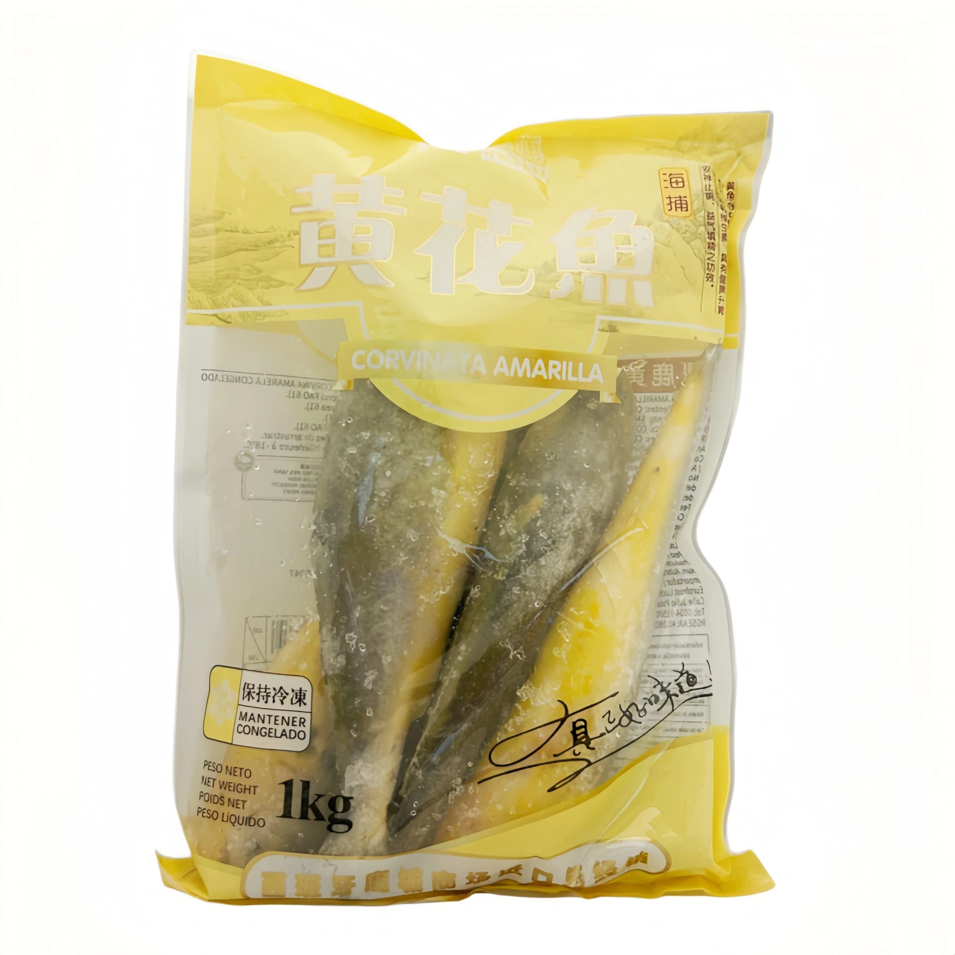 Fisk Yellow Croaker Fryst 200-300g 1kg Ing Lu Kina