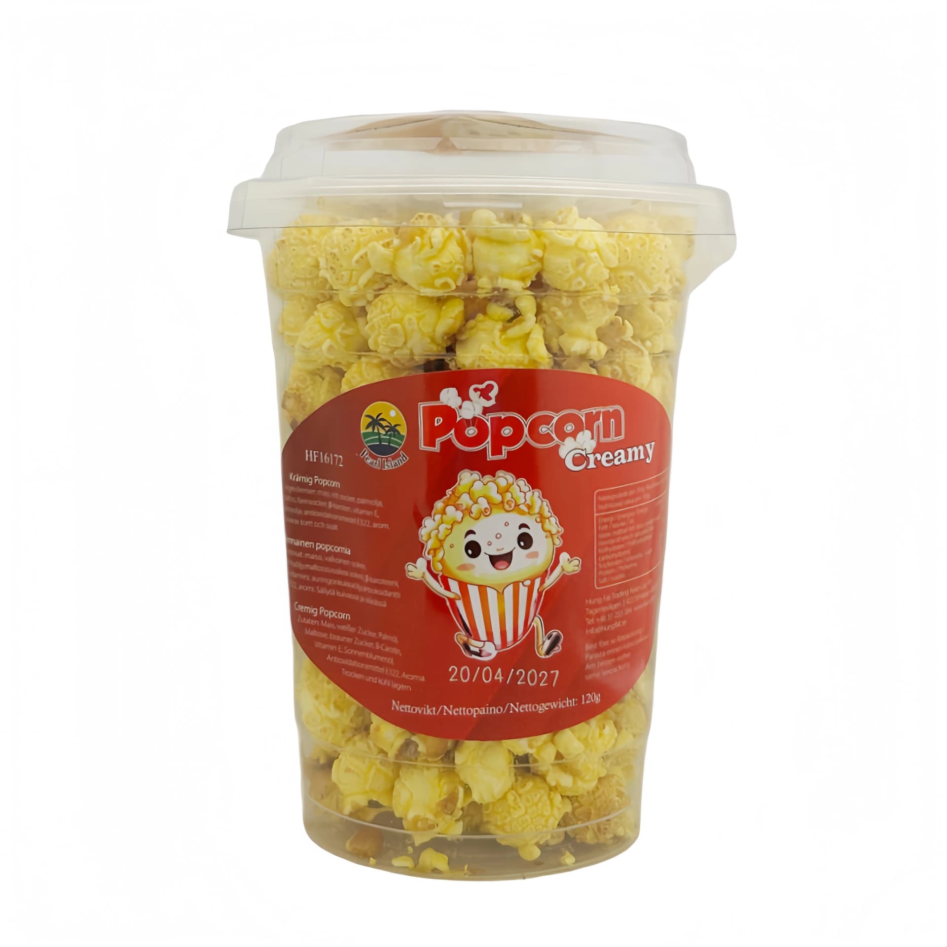 Snacks Popcorn Med krämigsmak 120g Pearl Island Kina