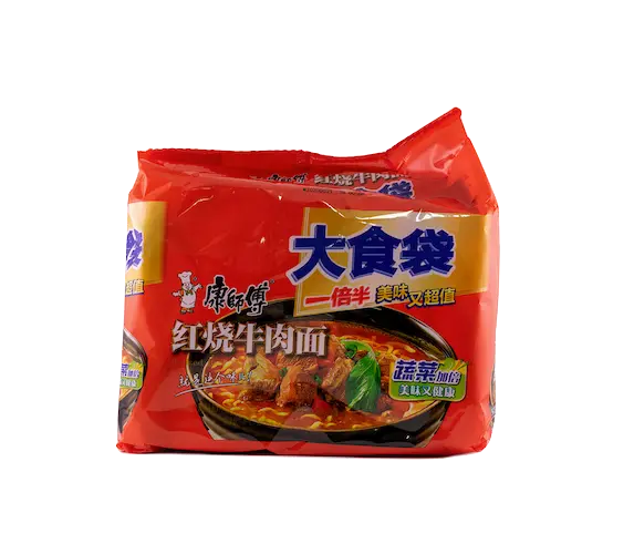 Snabbnudlar Röd Baräserad Beef 145gx5st/Förp KSF Kina