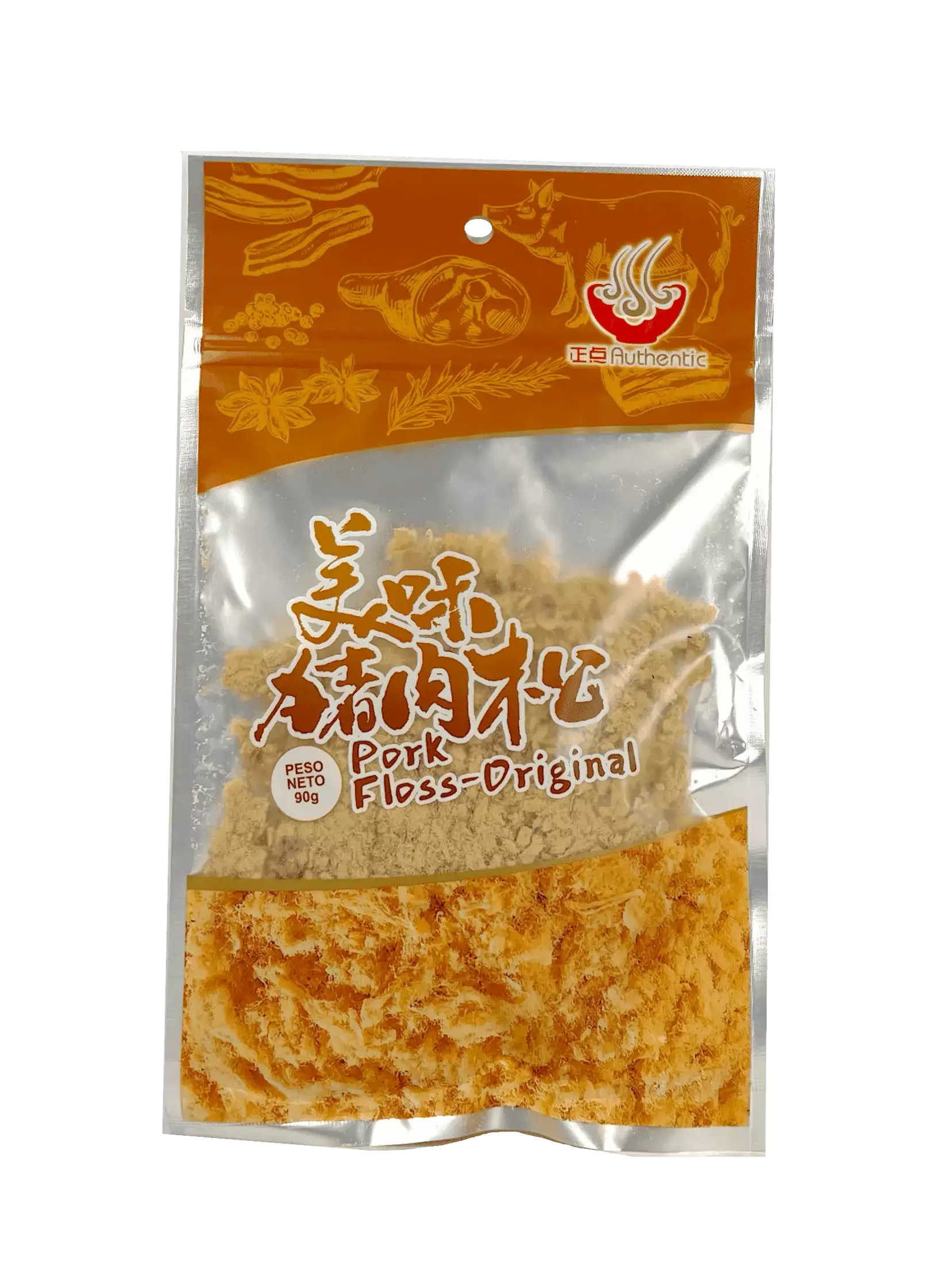 Snacks Flossy Fläsk 90g Meng Fu Spanien