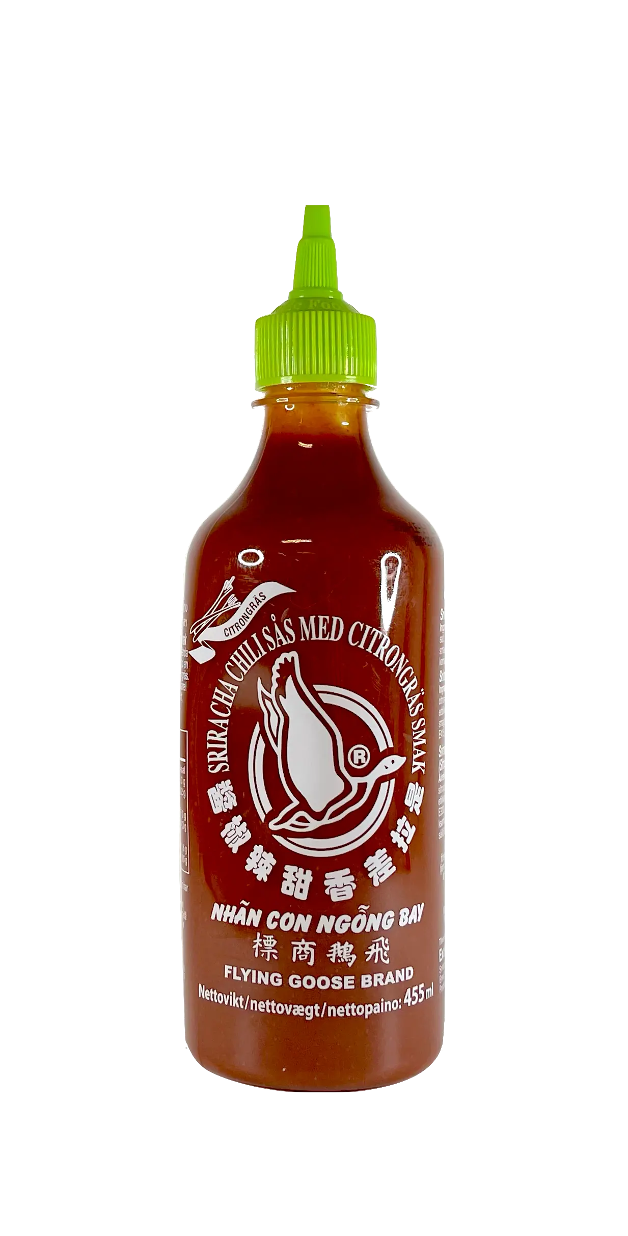 Sriracha Chili Sås Med Citrongräs Smak 455ml Flying Goose Thailand
