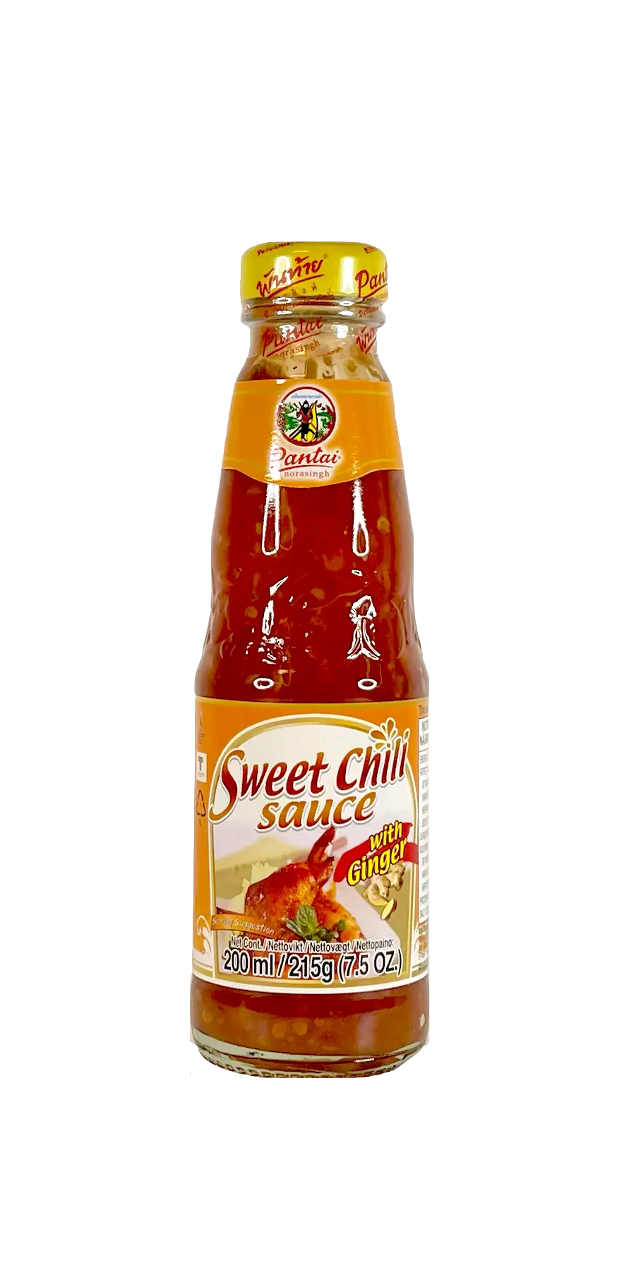 Sweet Chili Sås Med Ingefära Smak 200ml Pantai Norasingh Thailand