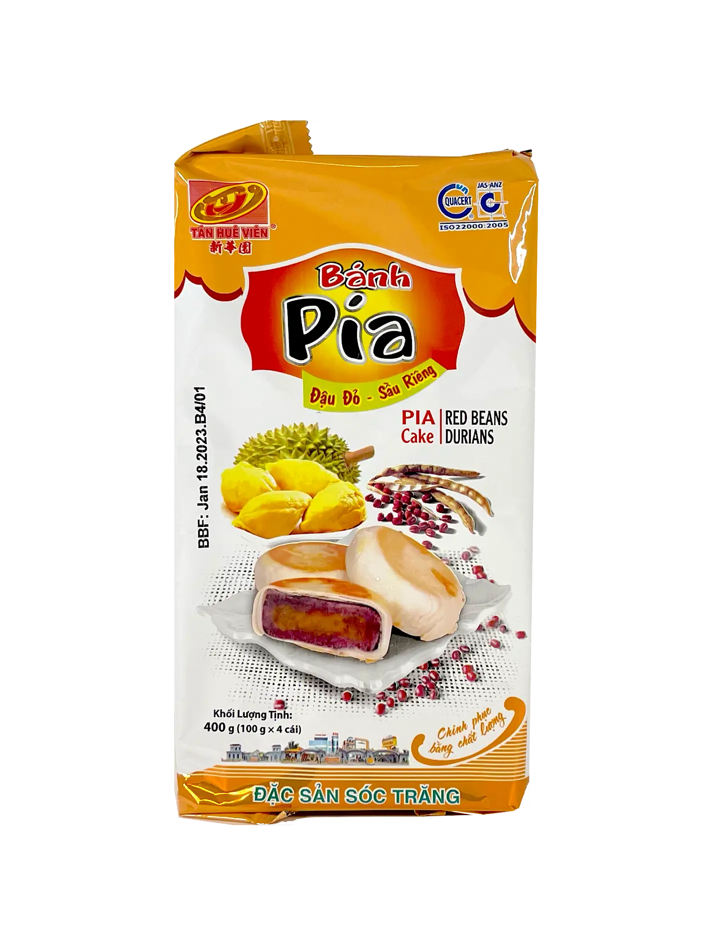 Kaka Rödbön/Durian Fryst 400g - TÁN HUÊ VIÊN Vietnam