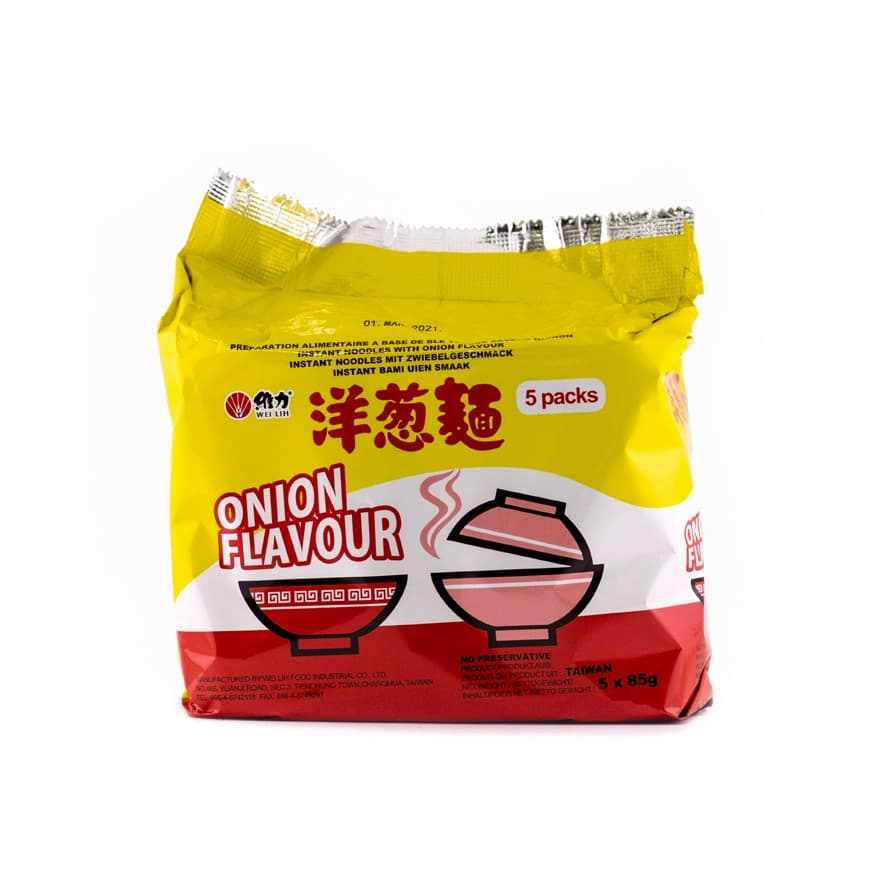 Snabbnudlar Löksmak 85gx5Påse/Packet WeiLi TW