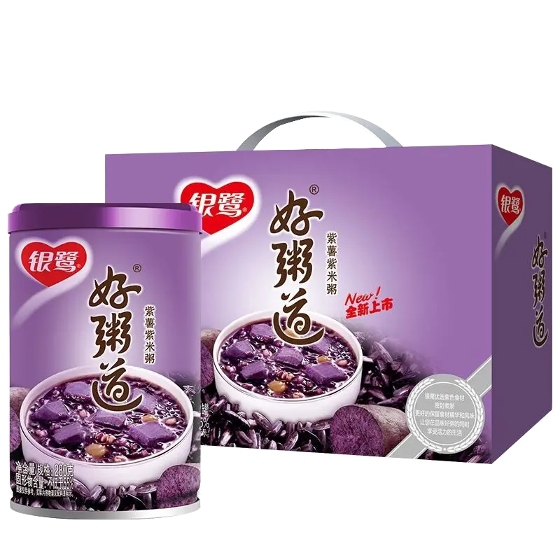 Congee Lila Potatis/Svart Ris 280gx12st/Ask Yin Lu Kina