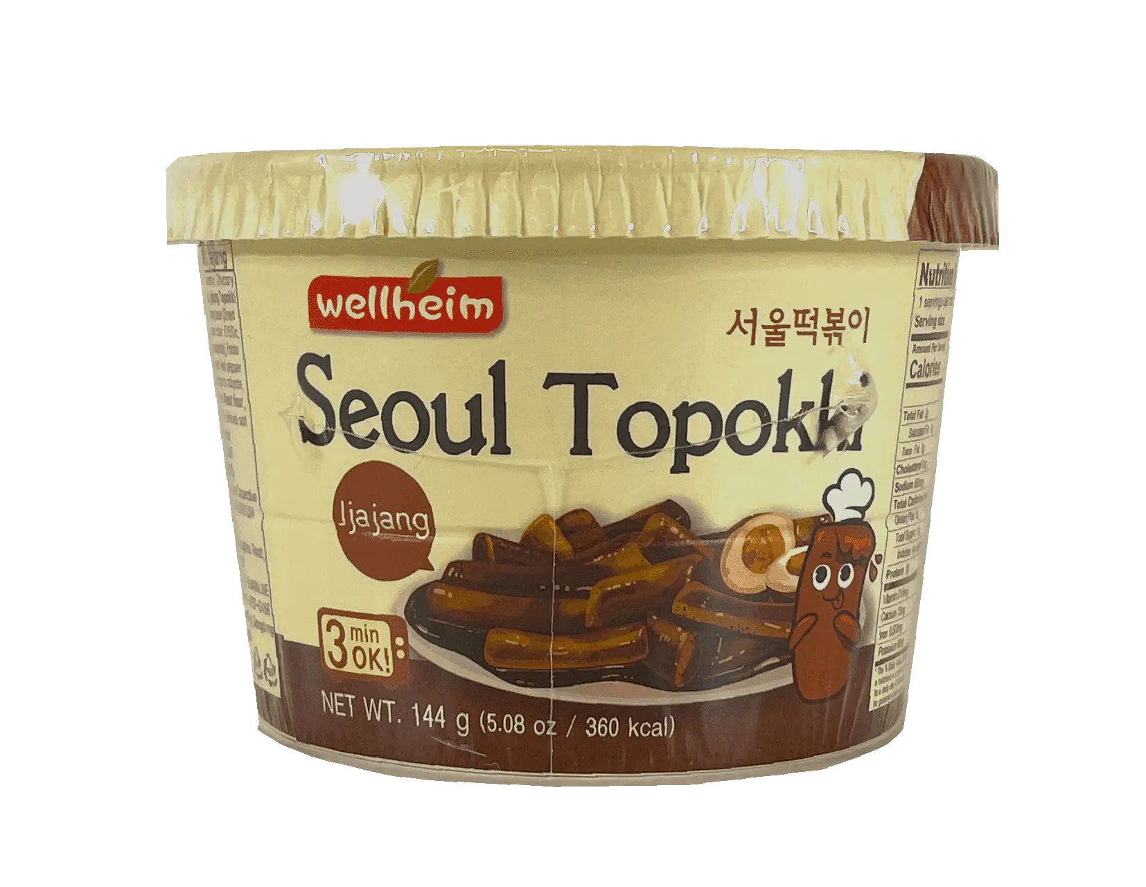 Snabbriskakor Seoul Topokki Jjajang Smak 144g Wellheim Korean
