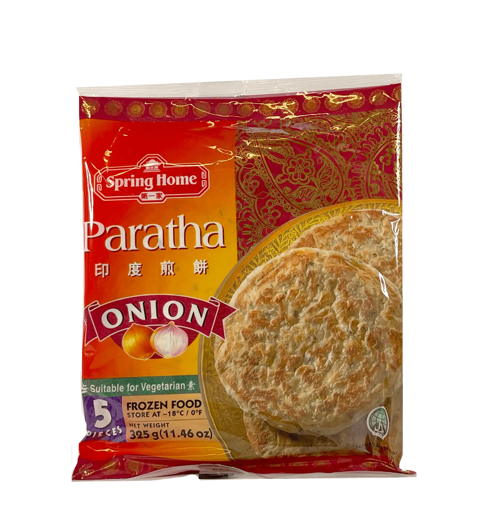 Roti Paratha Pancake Med Lök Smak Fryst 320g Spring Home Singapore