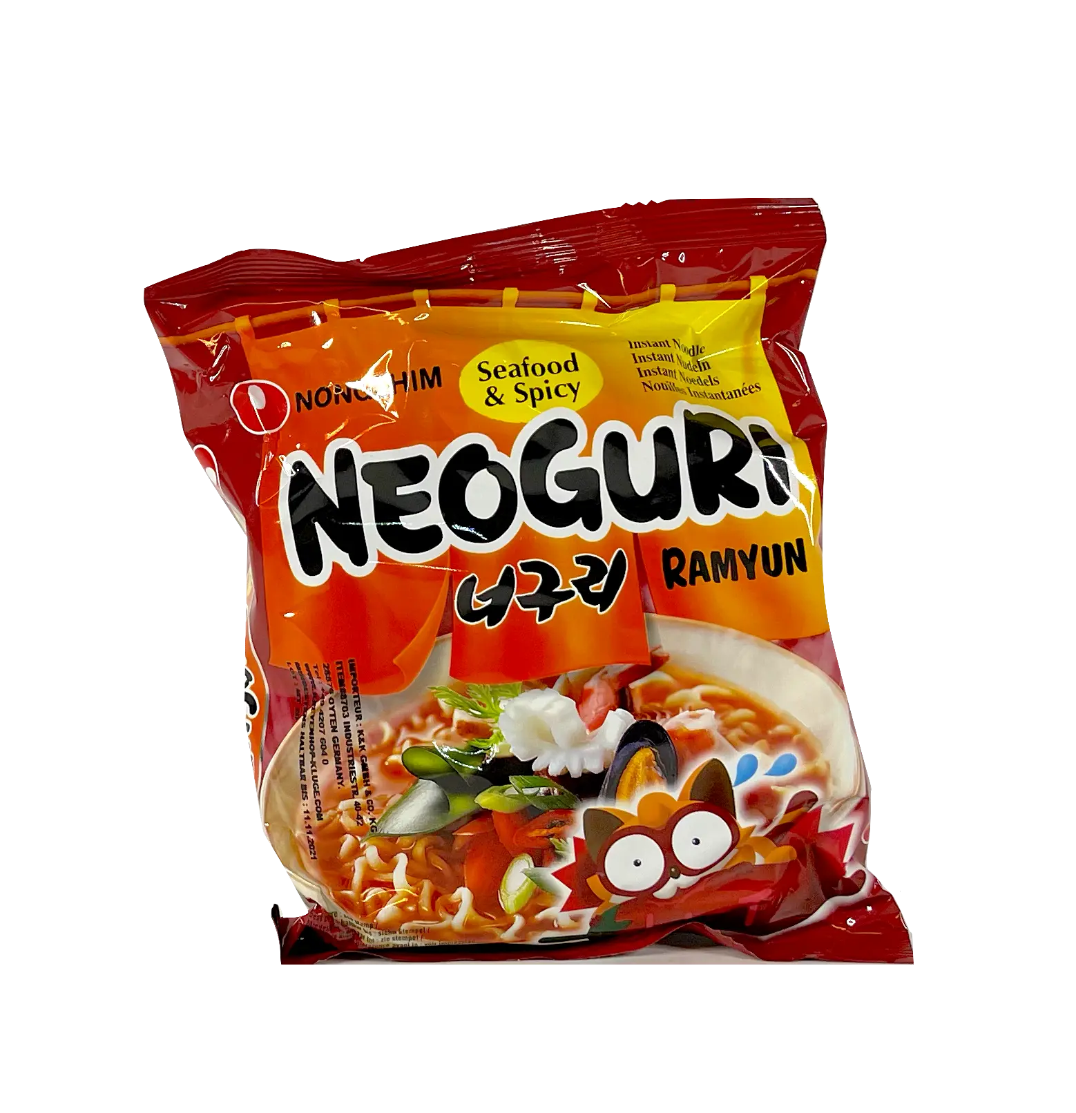 Snabbnudlar Neoguri Skaldjur/Spicy 120g Nongshim Korea