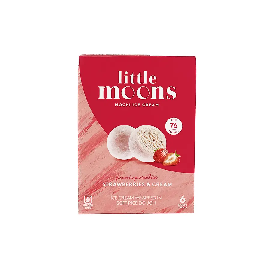 Mochiglass Chesse/Jordgubbar Smak Fryst 192g Little Moons Storbritannien