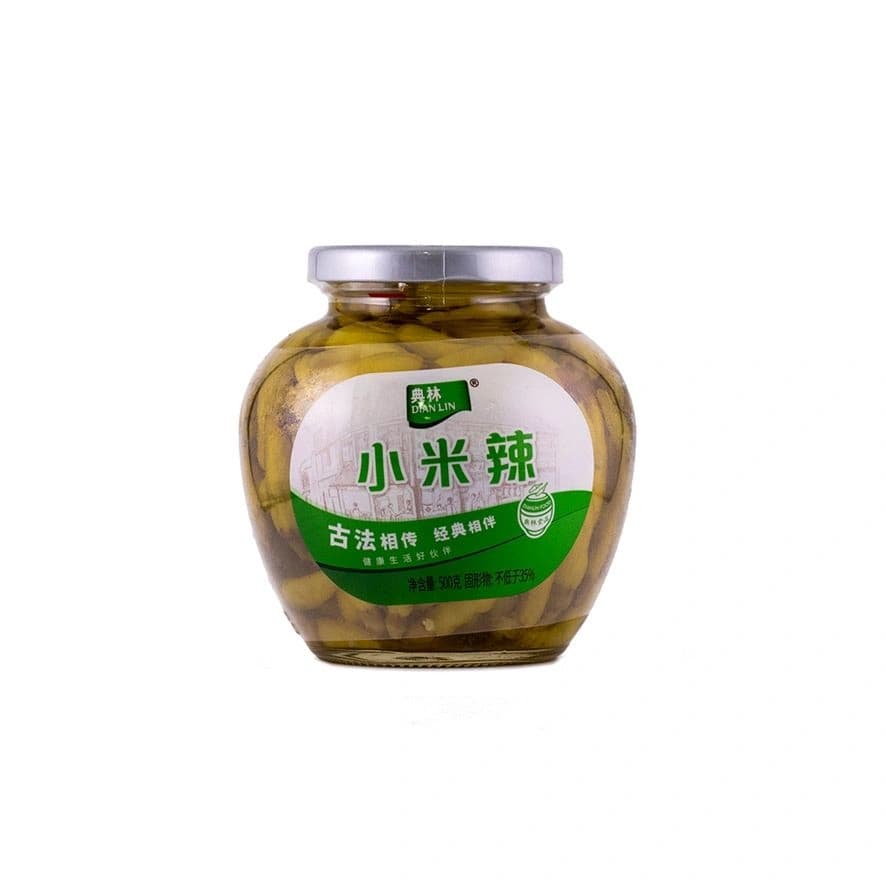 Inladg Grön Chili Xiao Mi Jiao 500g