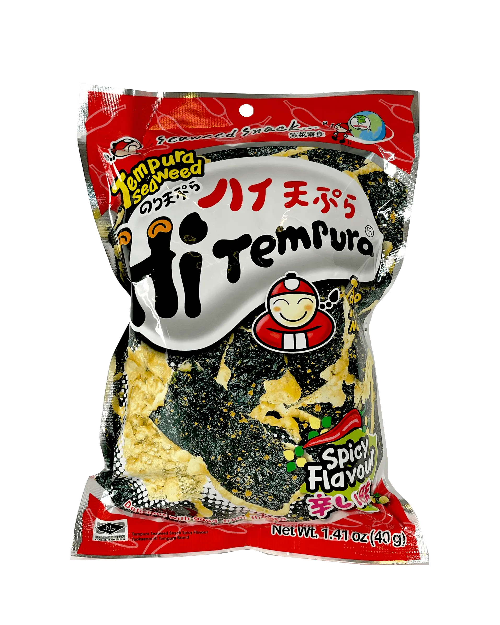 Snacks Sjögräs Tempura Spicy Smak 40g Taokaenoi Thailand