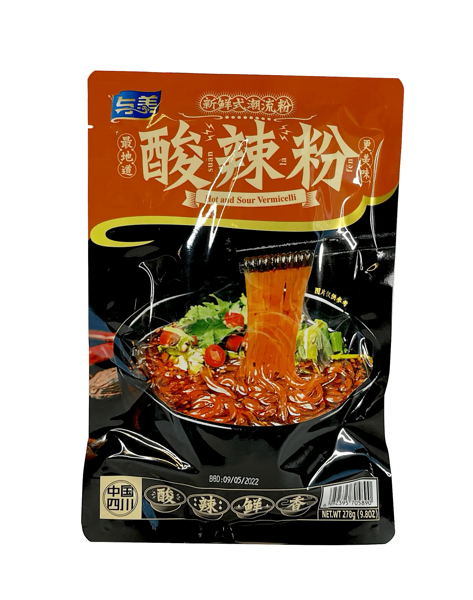 Nudlar Vermicelli Hot/Sour 278g Yumei Kina
