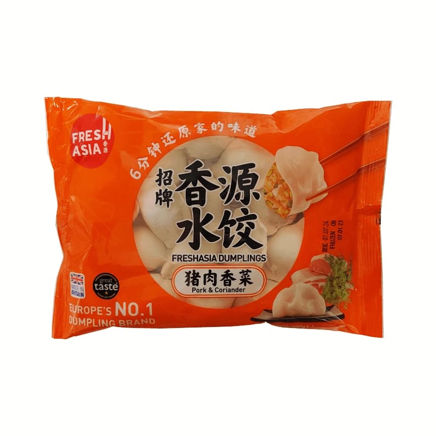 Dumpling Med Fläsk/Koriander Fyllning Fryst 400g Freshasia UK