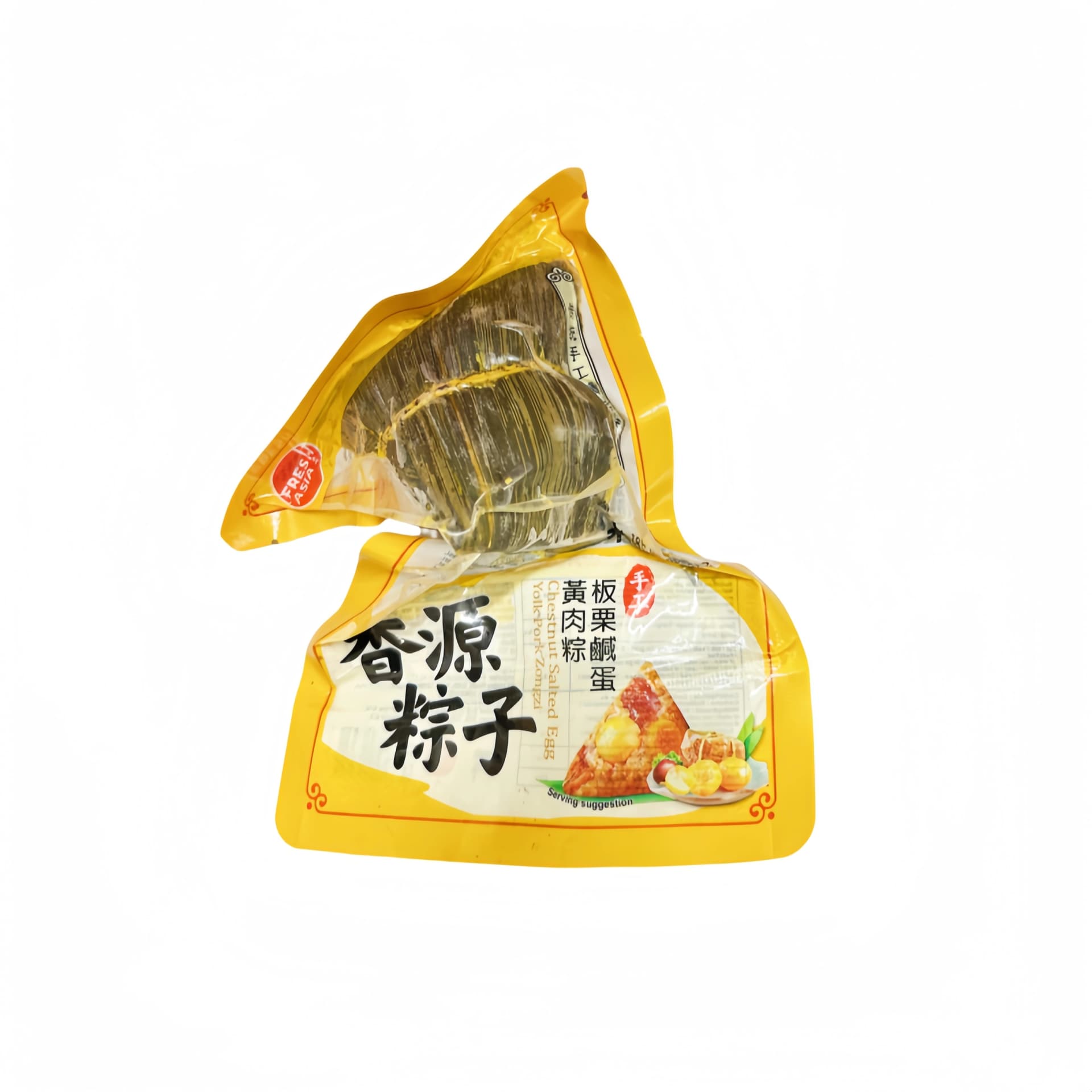 Klibbigt Ris Kynte Med Fläsk/Kastanj/Saltad Ägg Fyllning Zongzi Fryst 170 g Freshasia Kina
