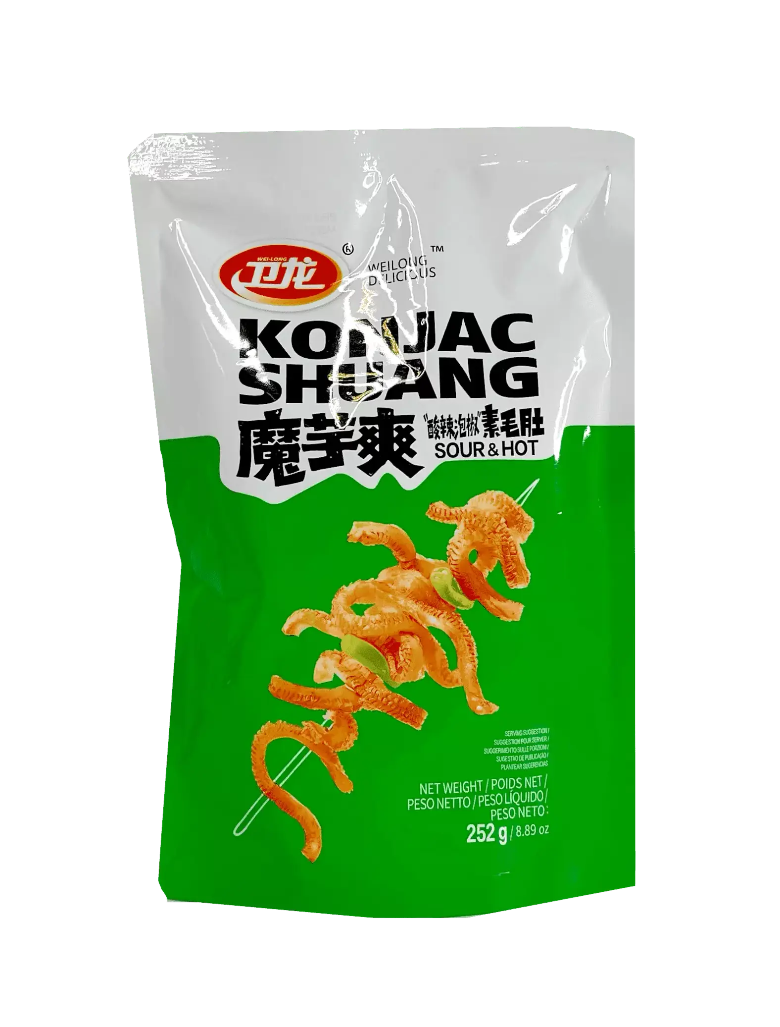 Konjac Snacks Surligt/Stark 252g MYS Wei Long Kina