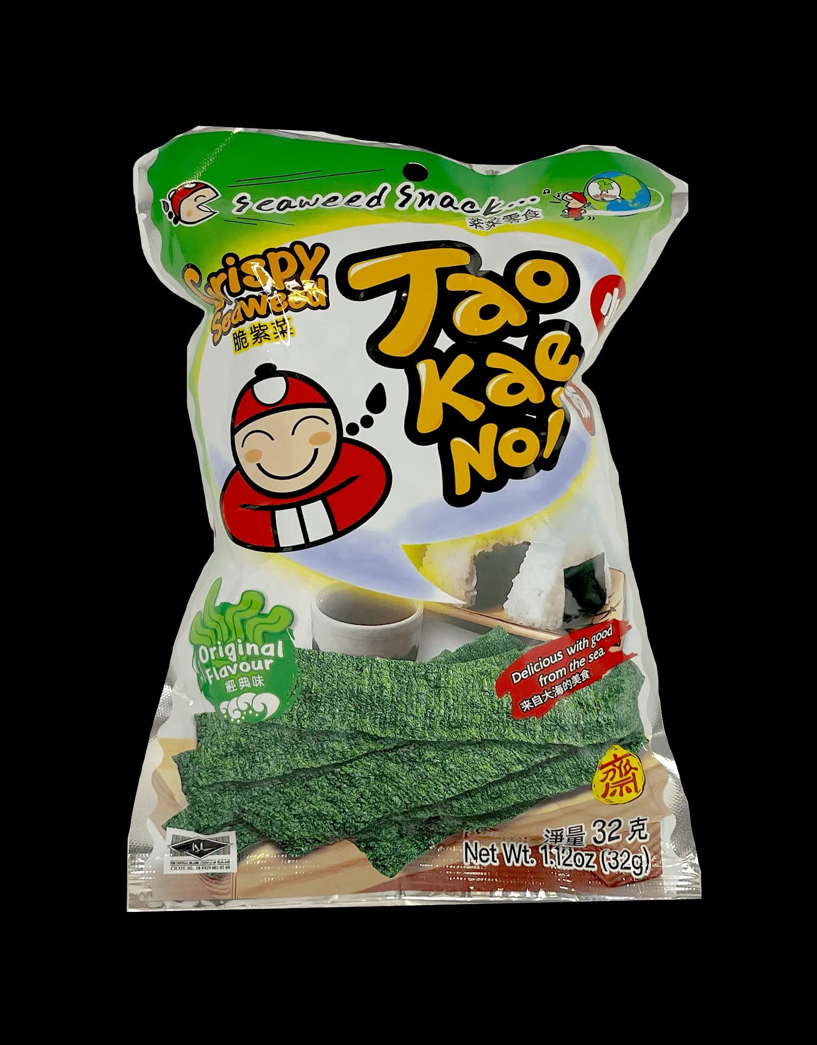 Snacks Sjögräs Original Smak 32g Taokaenoi Thailand