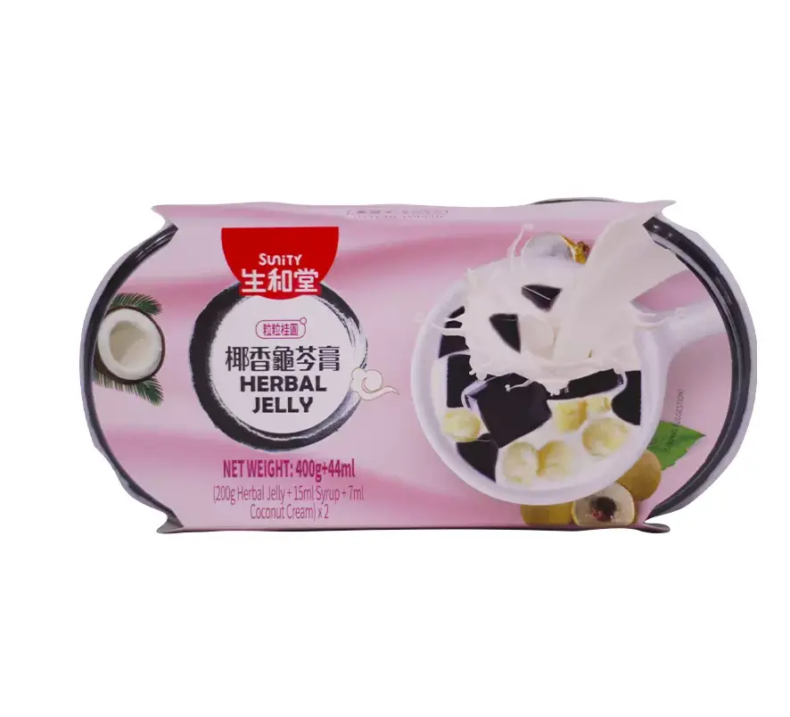 Ört Jelly Med Kokosnöt Kräm Smak 222gx2st/Förp Sheng He Tang