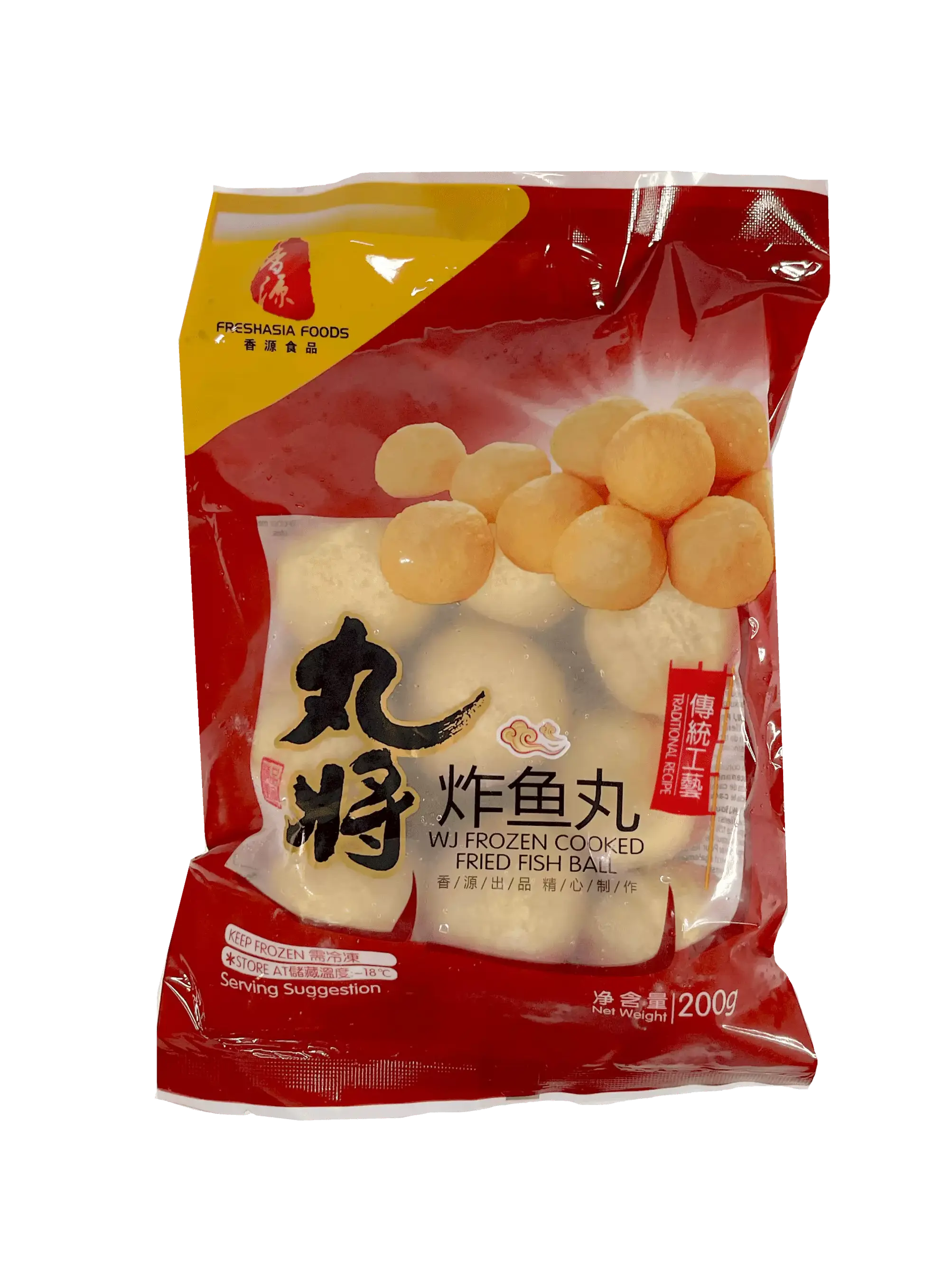 Friterad Fiskbollar Fryst 200g WJ Freshasia Kina