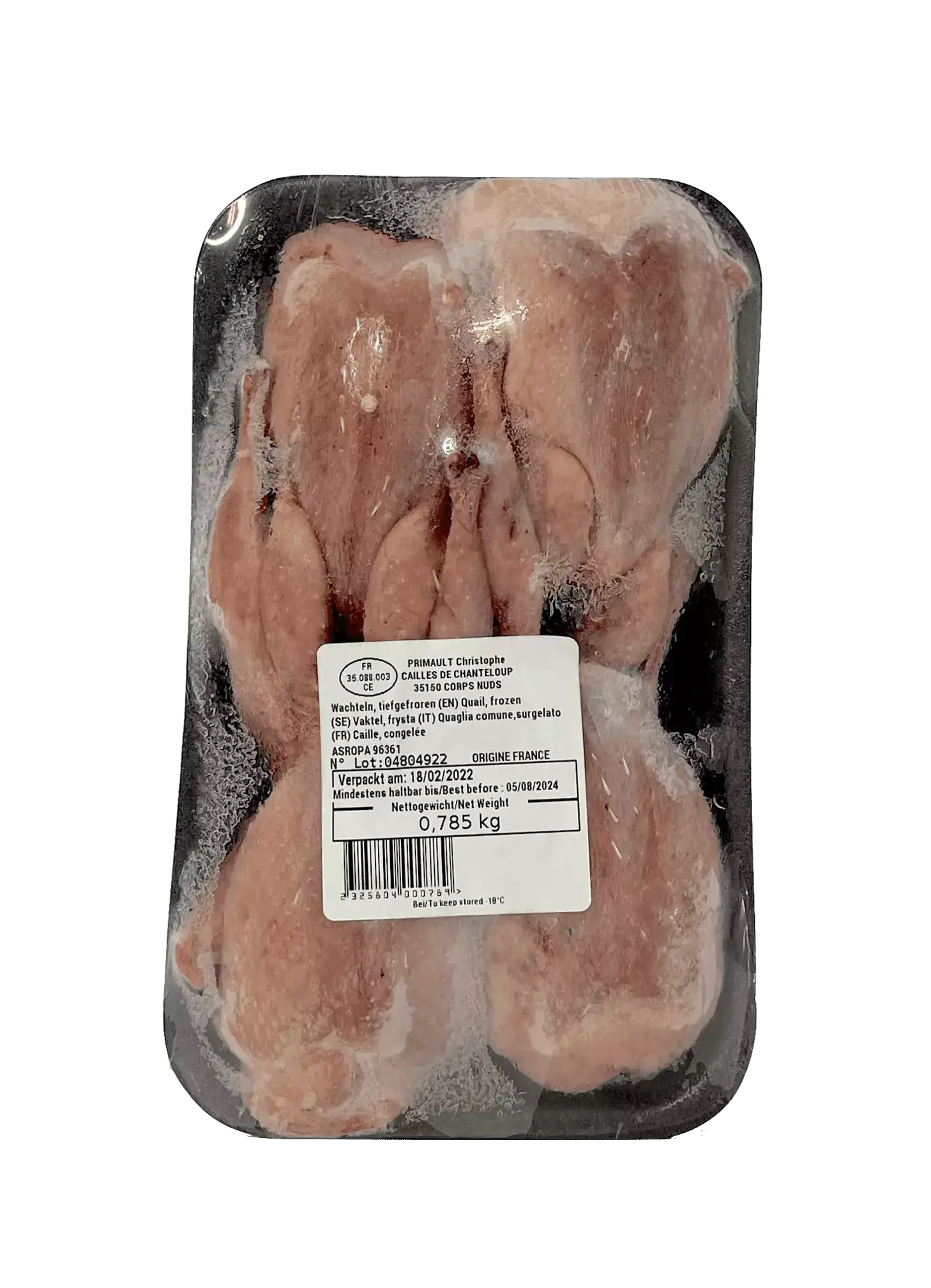 Vaktlar 4st/förpp Fryst ca760-840g/förp Frankrike