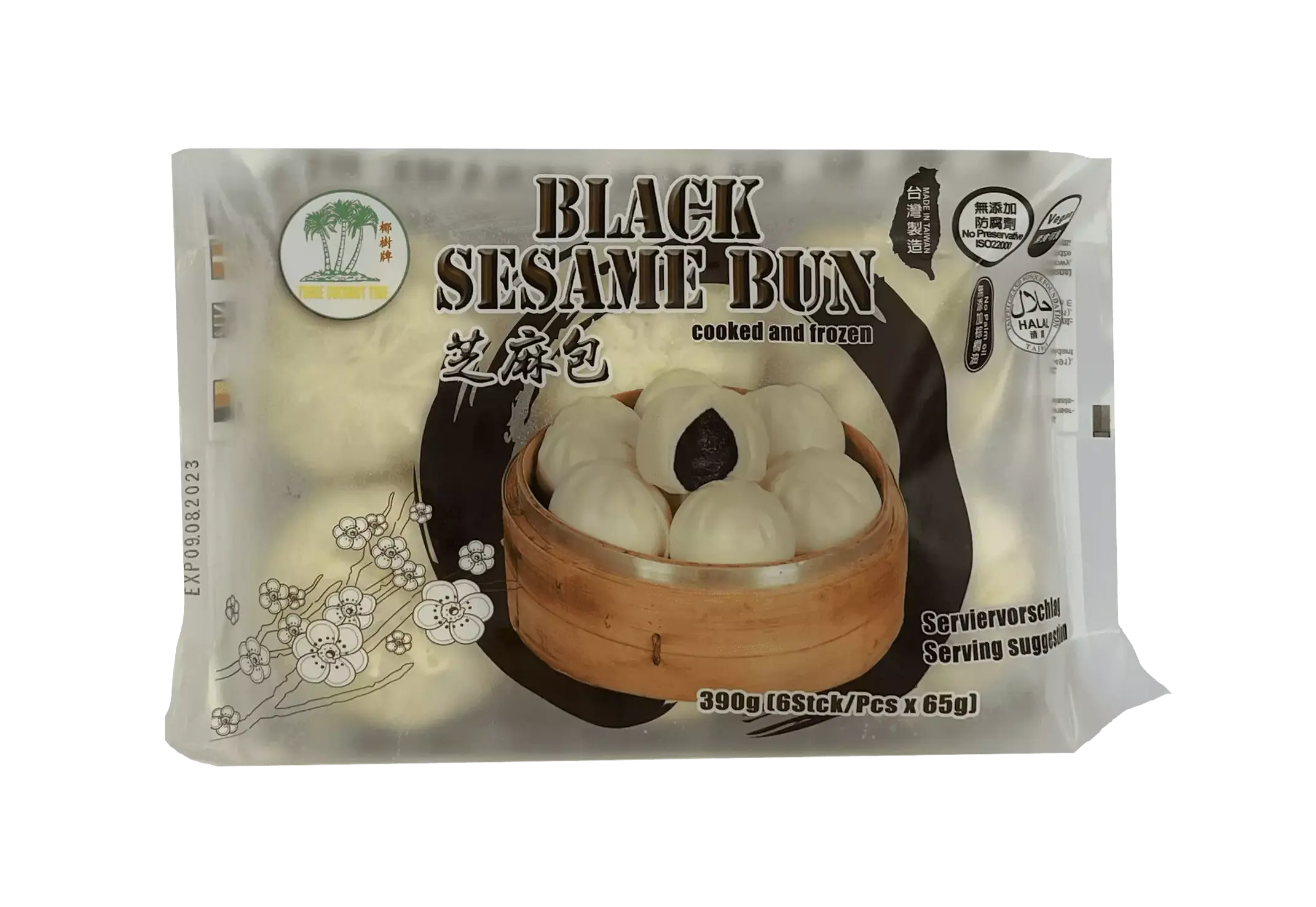 Ångade Bröd Fyllning Med Sesampasta Fryst 390g TCT Taiwan