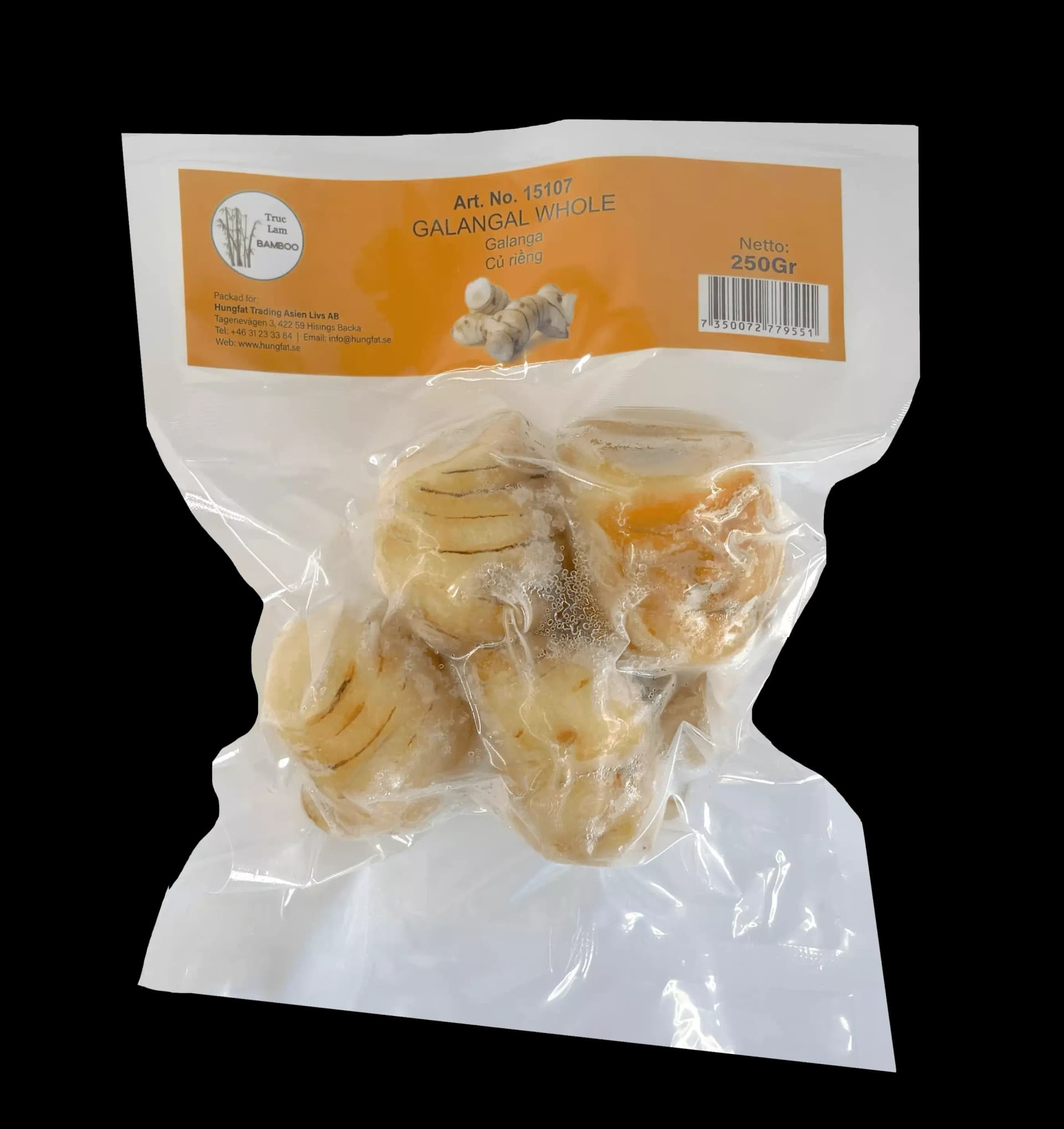 Thai Galanga Fryst 250g Truc Lam Bamboo Vietnam