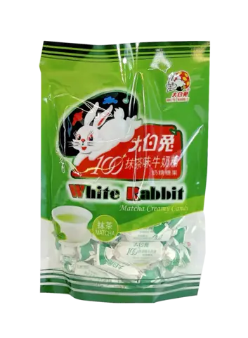 Godis Matcha/Kräm Smak 150g White Rabbit Kina