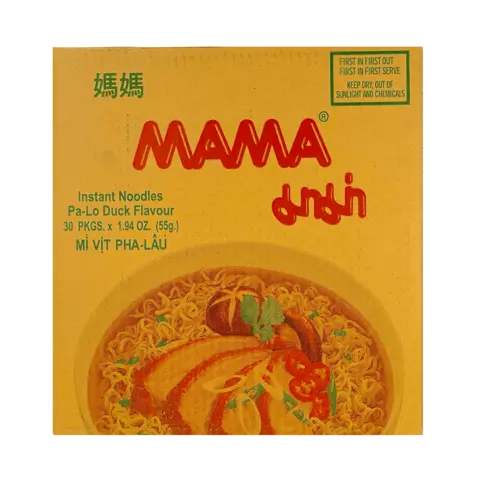 Snabbnudlar Pa-Lo Anksmak 55gx30st/Låda Mama Thailand