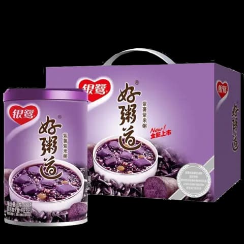 Congee Lila Potatis/Svart Ris 280gx12st/Ask Yin Lu Kina