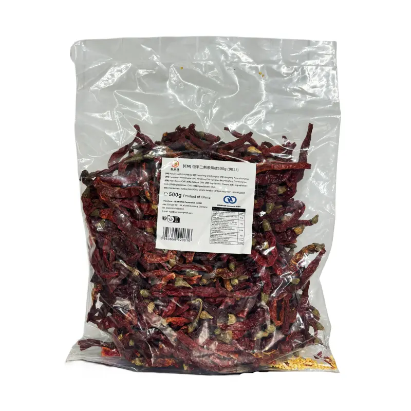 Torkad Chili Hel Erjingtiao 500g Heng Feng Kina