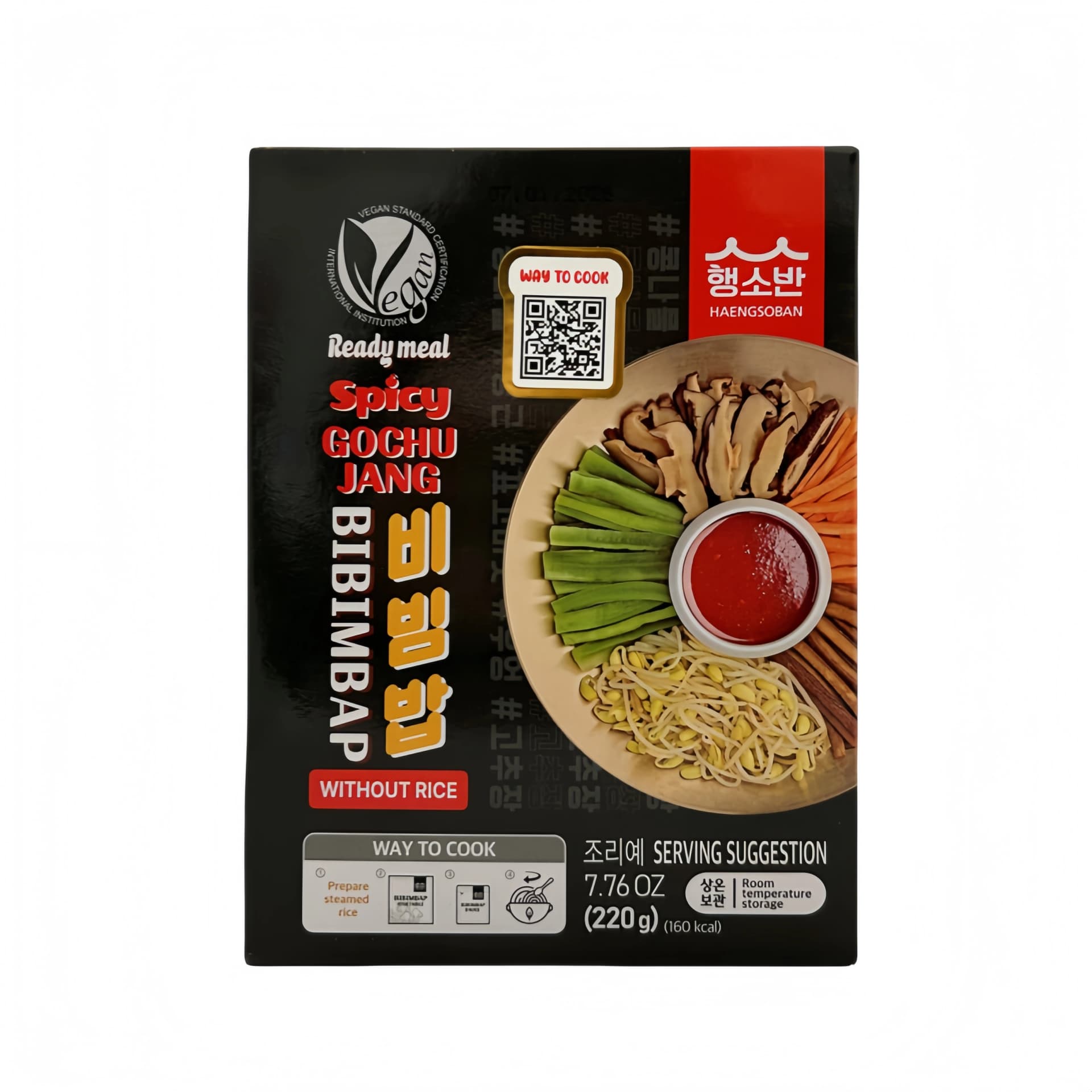 Snabb Bibimbap Utan Ris Med Stark Smak 220g Haengsoban Korea