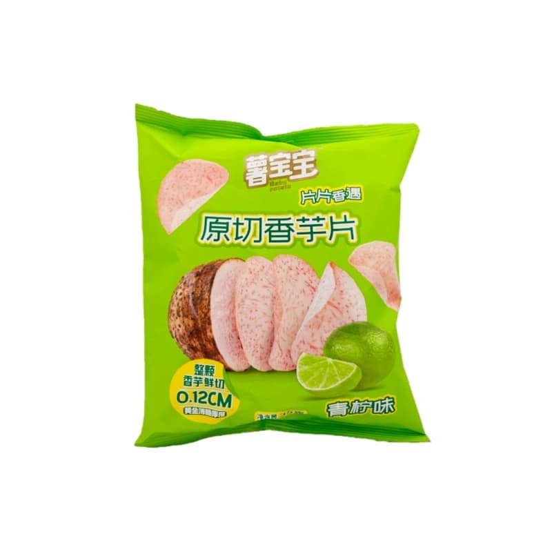 Taro Chips Med Lime Smak 35g Baby Potato Kina