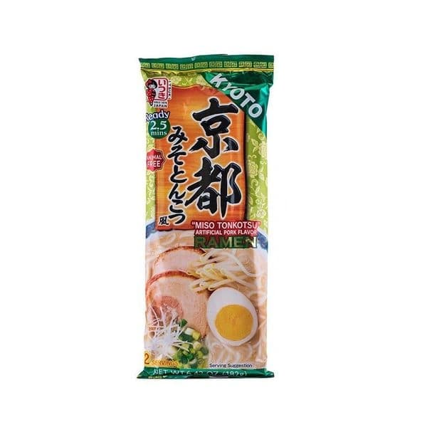 Ramen Nudlar Vegansk/Miso Tonkotsu Smak JD 182g Kyoto Japan