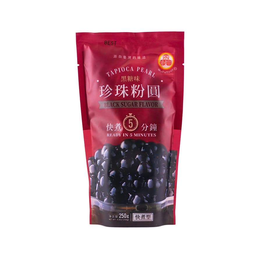 Tapioka Pärlor Svart/L 250g Wu Fu Yuan Kina