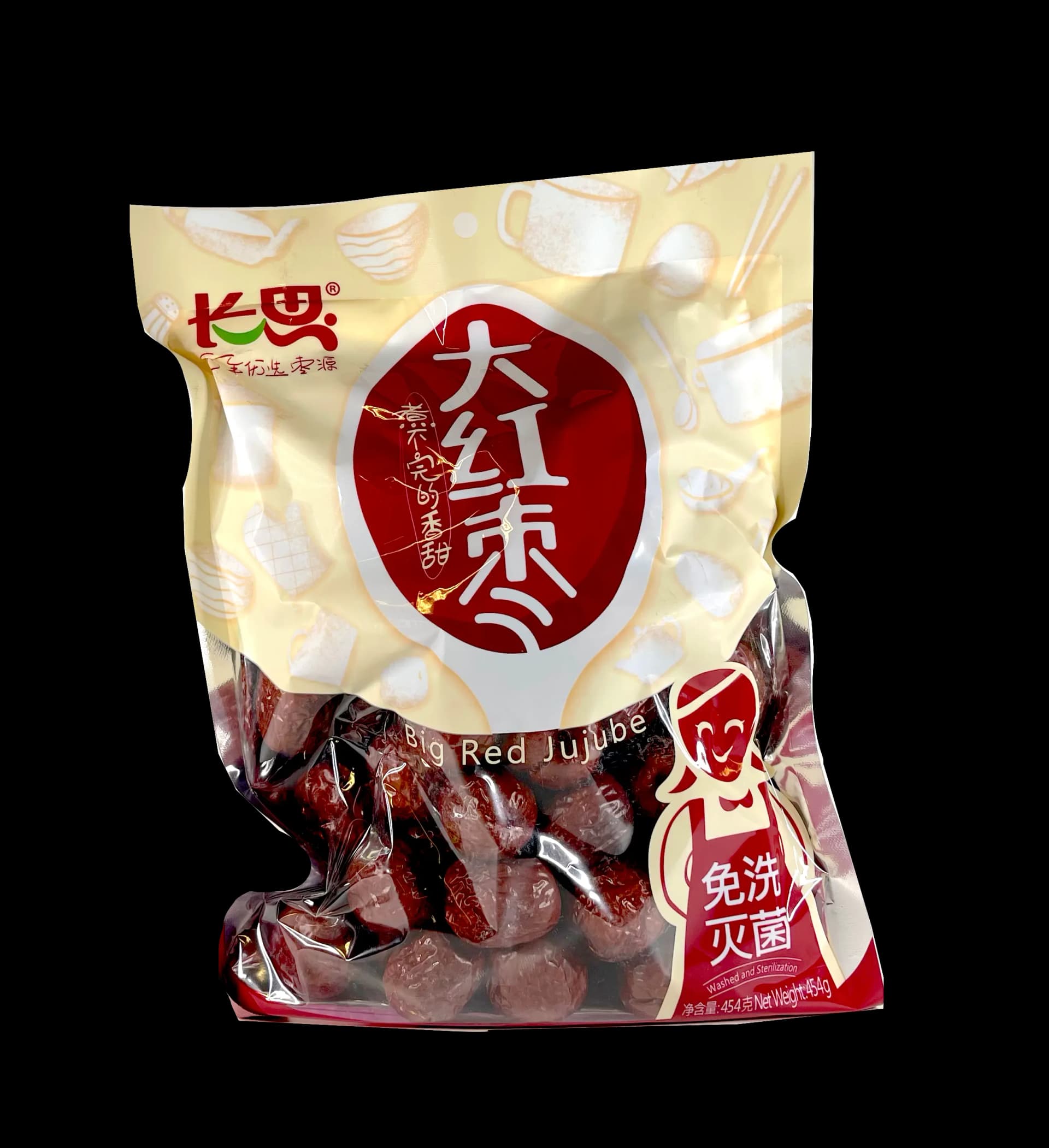 Jujubär Stora/Röd 454g - Da Hong Zao Chang Si Kina