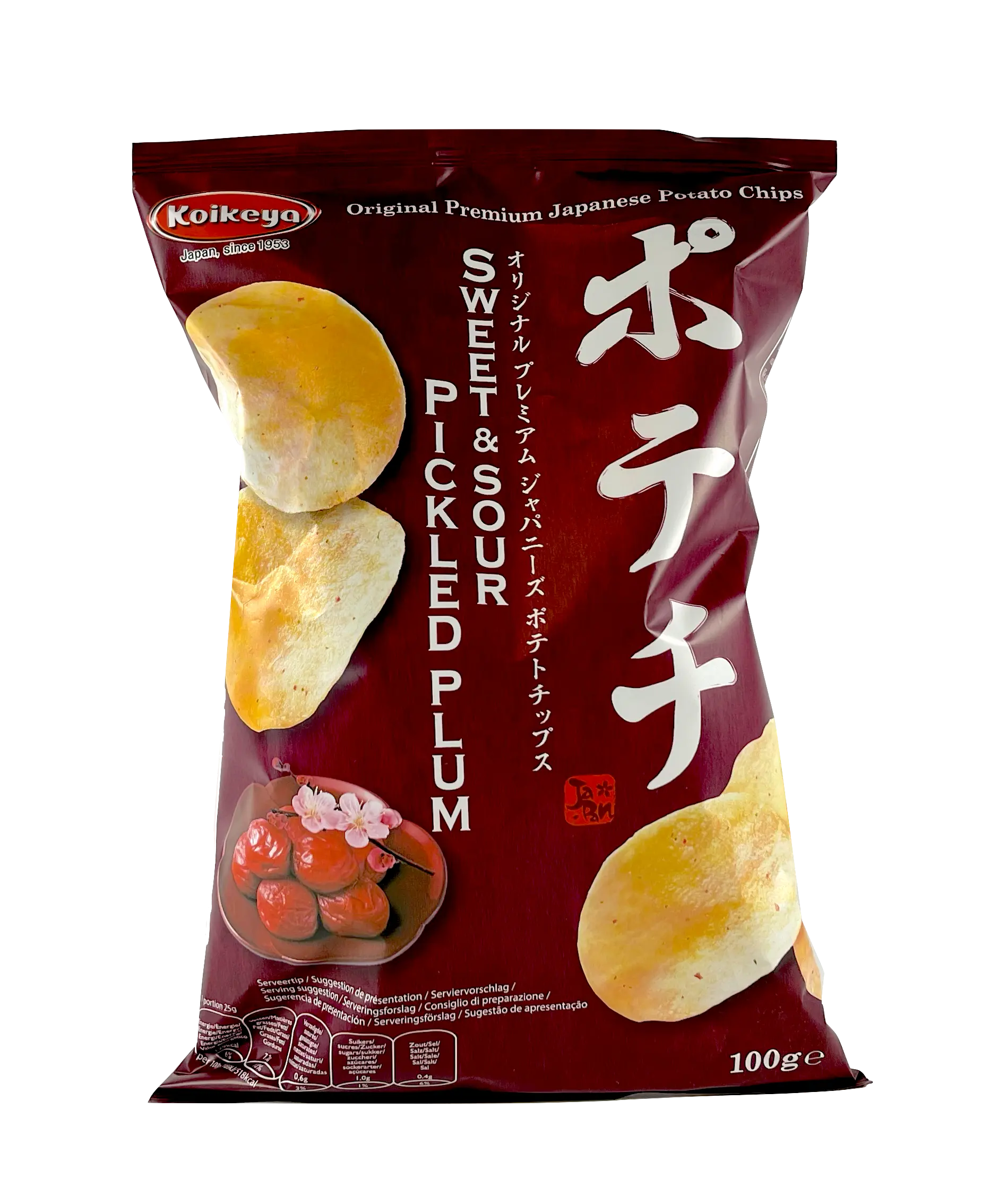Potatischips Med Söt/Sur Smak 100g Koikeya Japan