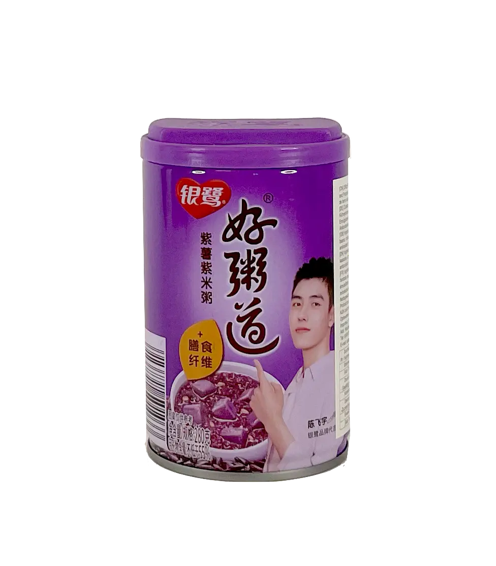Congee Lila Potatis/Svart Ris 280g Yin Lu Kina