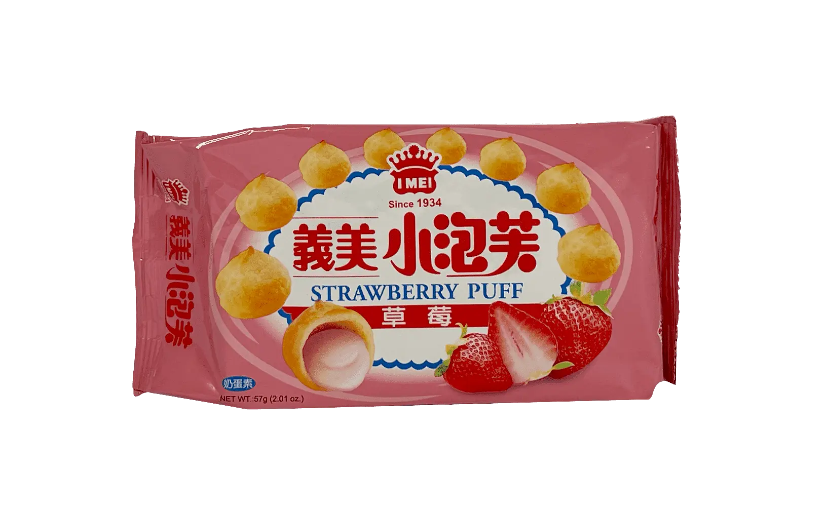 Jordgubbarspuffar 57g I MEI Taiwan