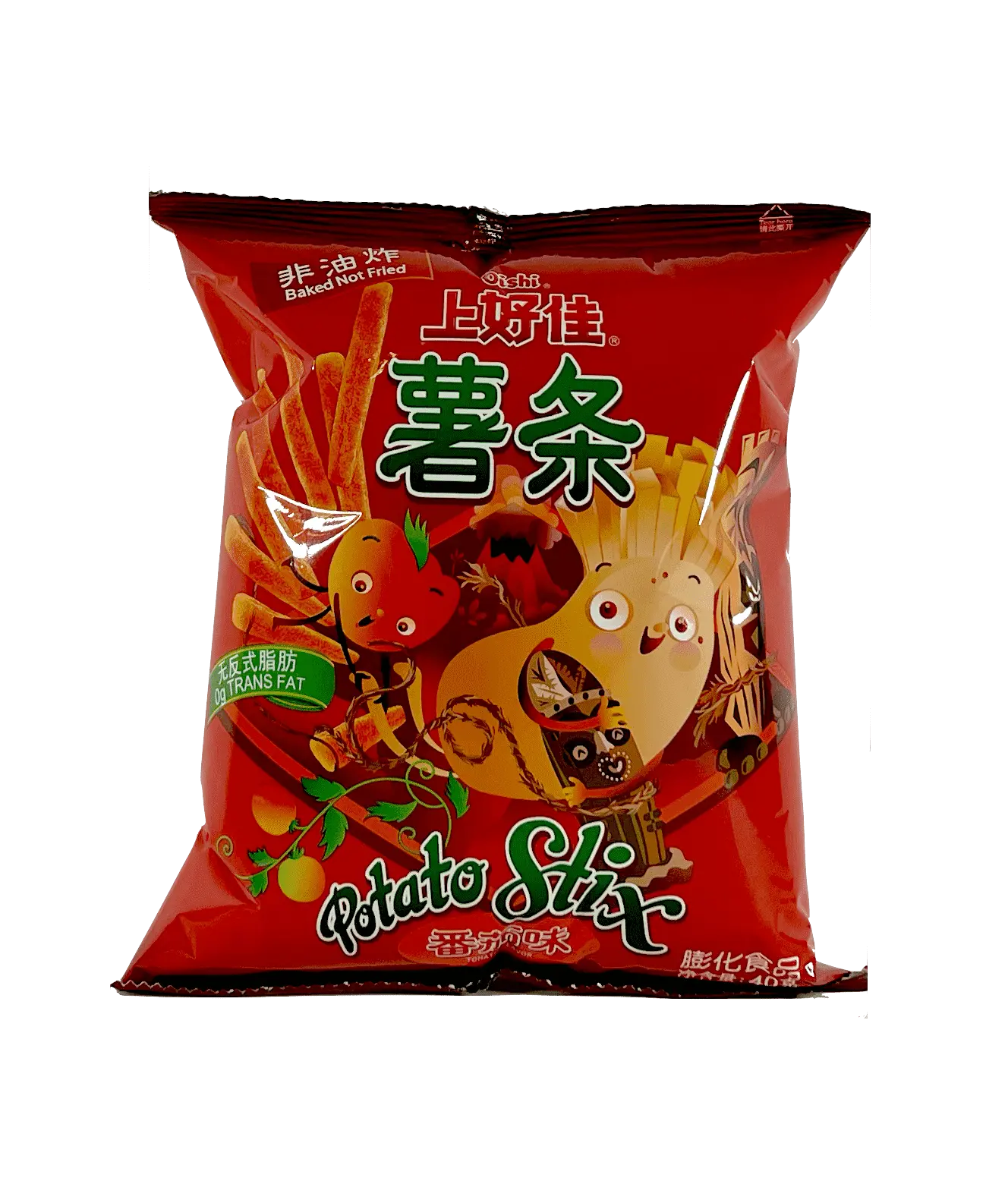 Snacks Potatis Stick Med Tomat Smak 40g Oishi-Shang Hao Jia Kina